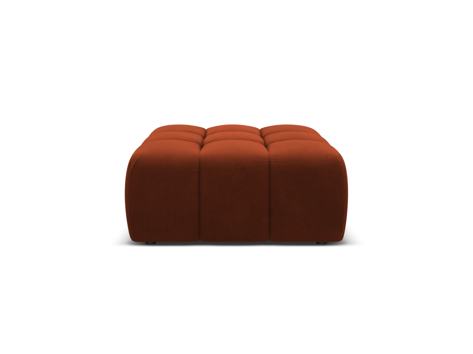 Velvet Pouf AGAVE Brick Red