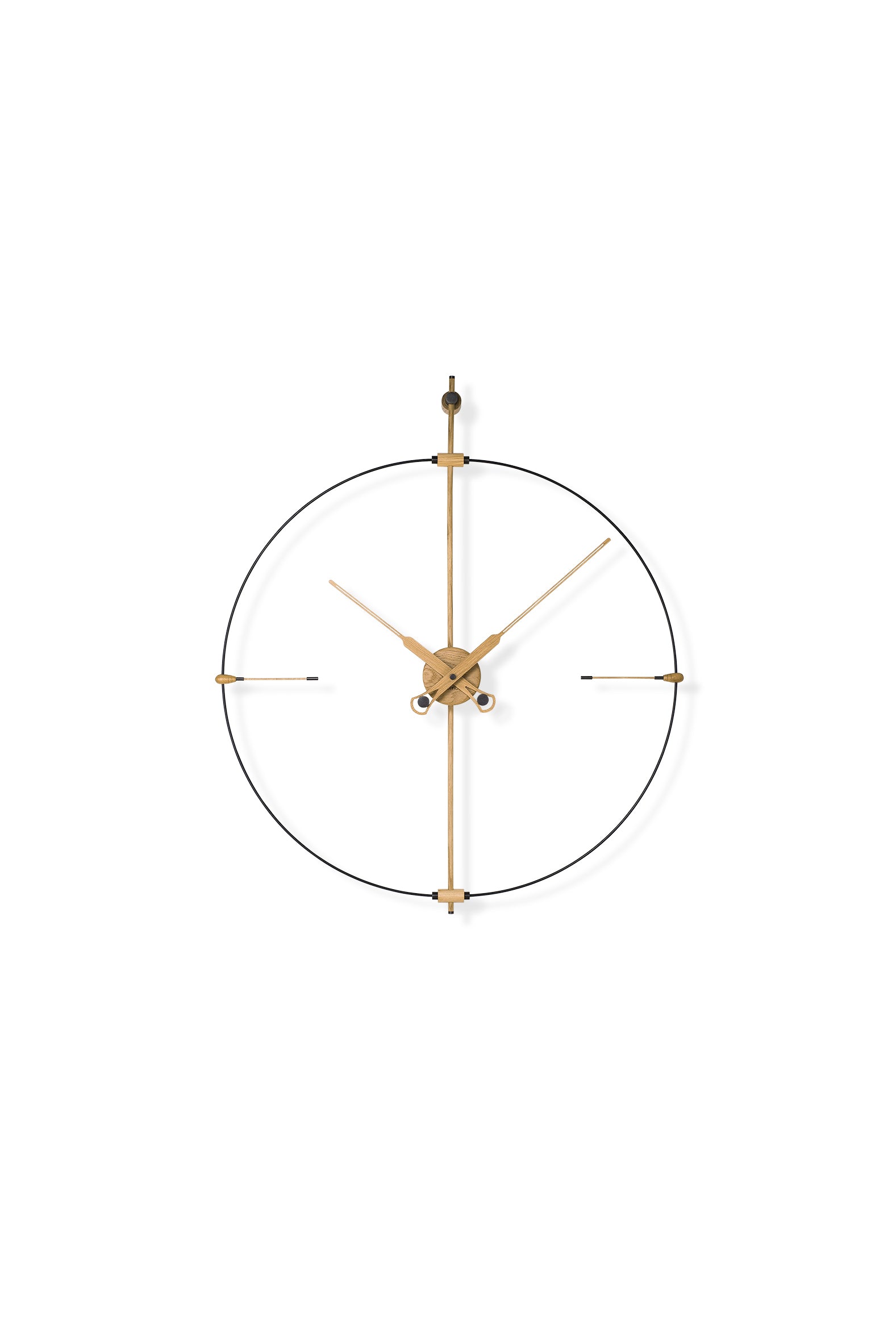 Nástěnné hodiny MINI BILBAO PREMIUM z dubového dřeva s černým povrchem