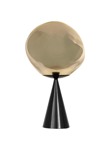 Stolní lampa MELT hnědá s černým podstavcem