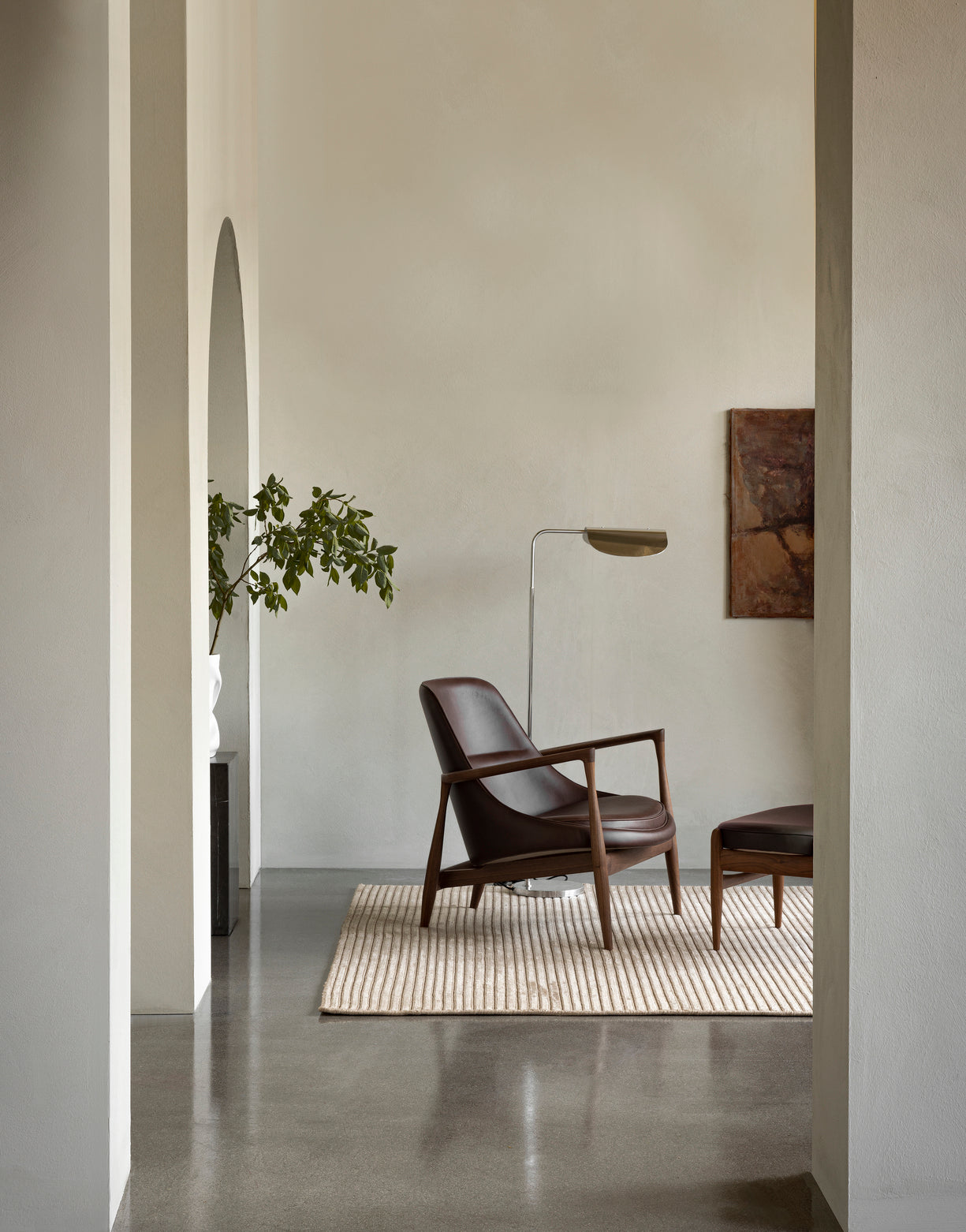 WING floor lamp polished aluminum