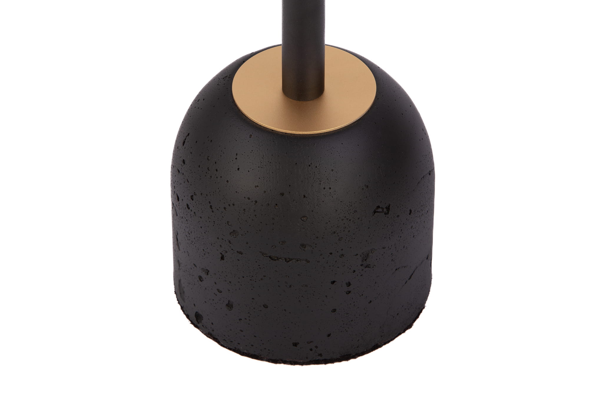 BET HPL black coffee table with concrete base