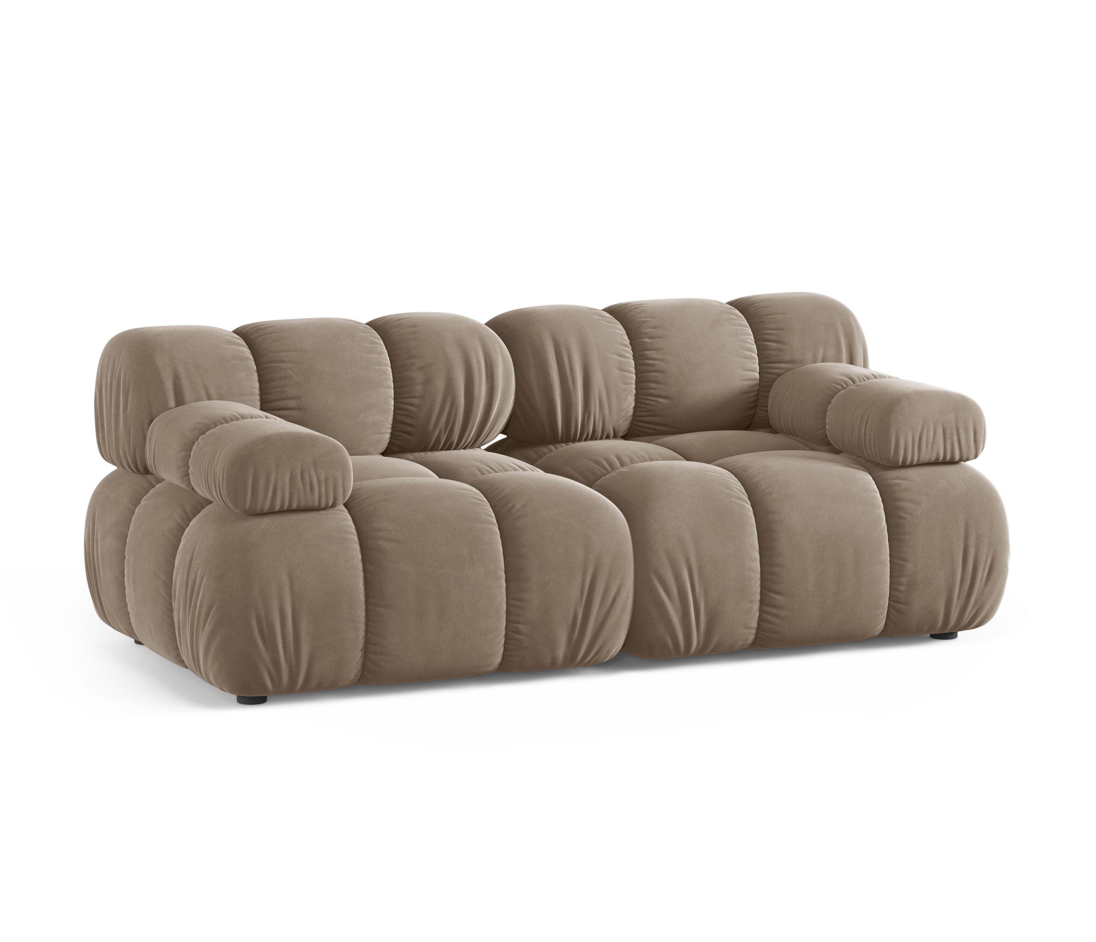 Sofa modulární sametová pro 2 osoby BELLIS cappuccino