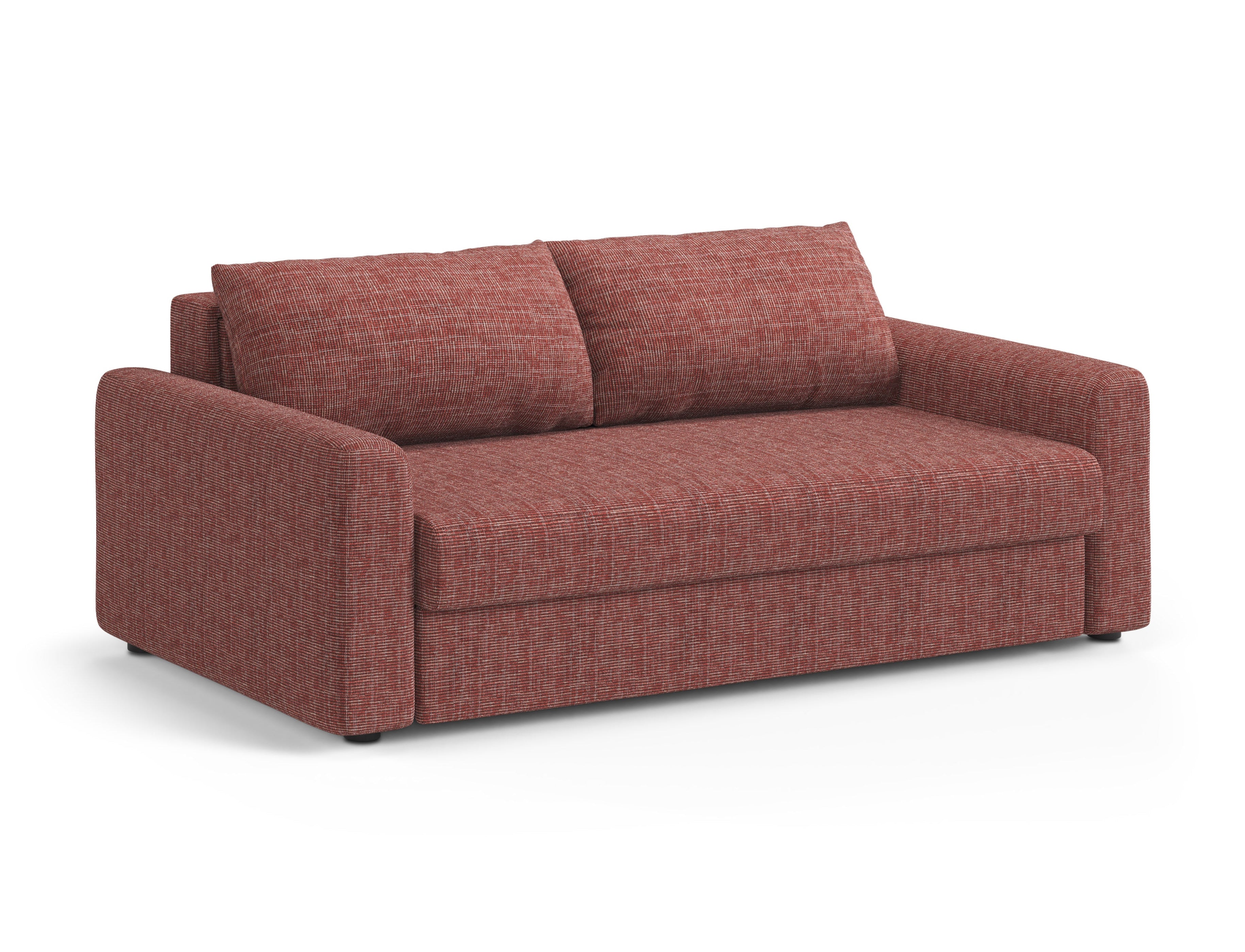 3-Seater Sofa with Sleeping Function DAVID Red Melange