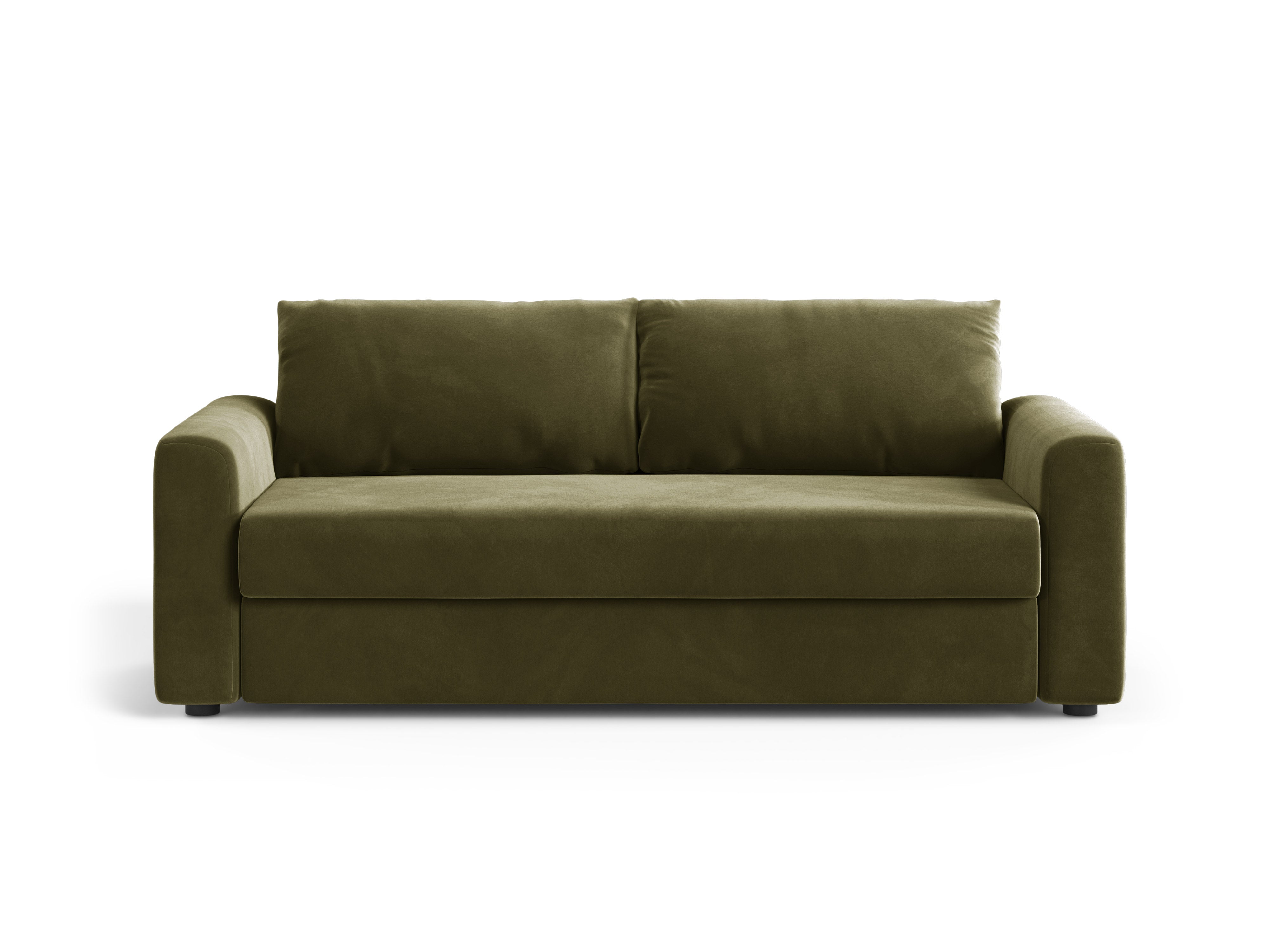 Sofa sametová 3-osobová s funkcí spaní DAVID zelená