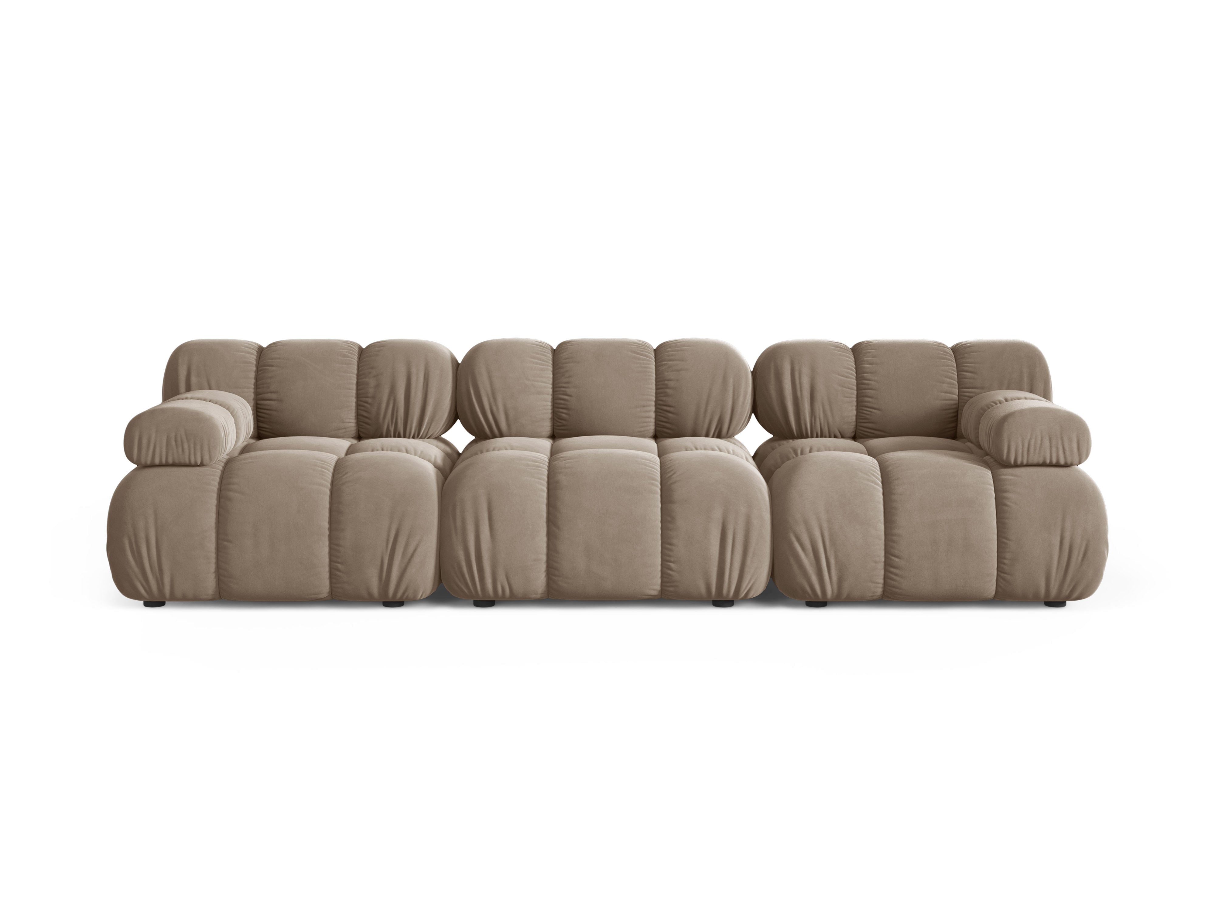 Sofa modulární sametová 3-místná BELLIS cappuccino