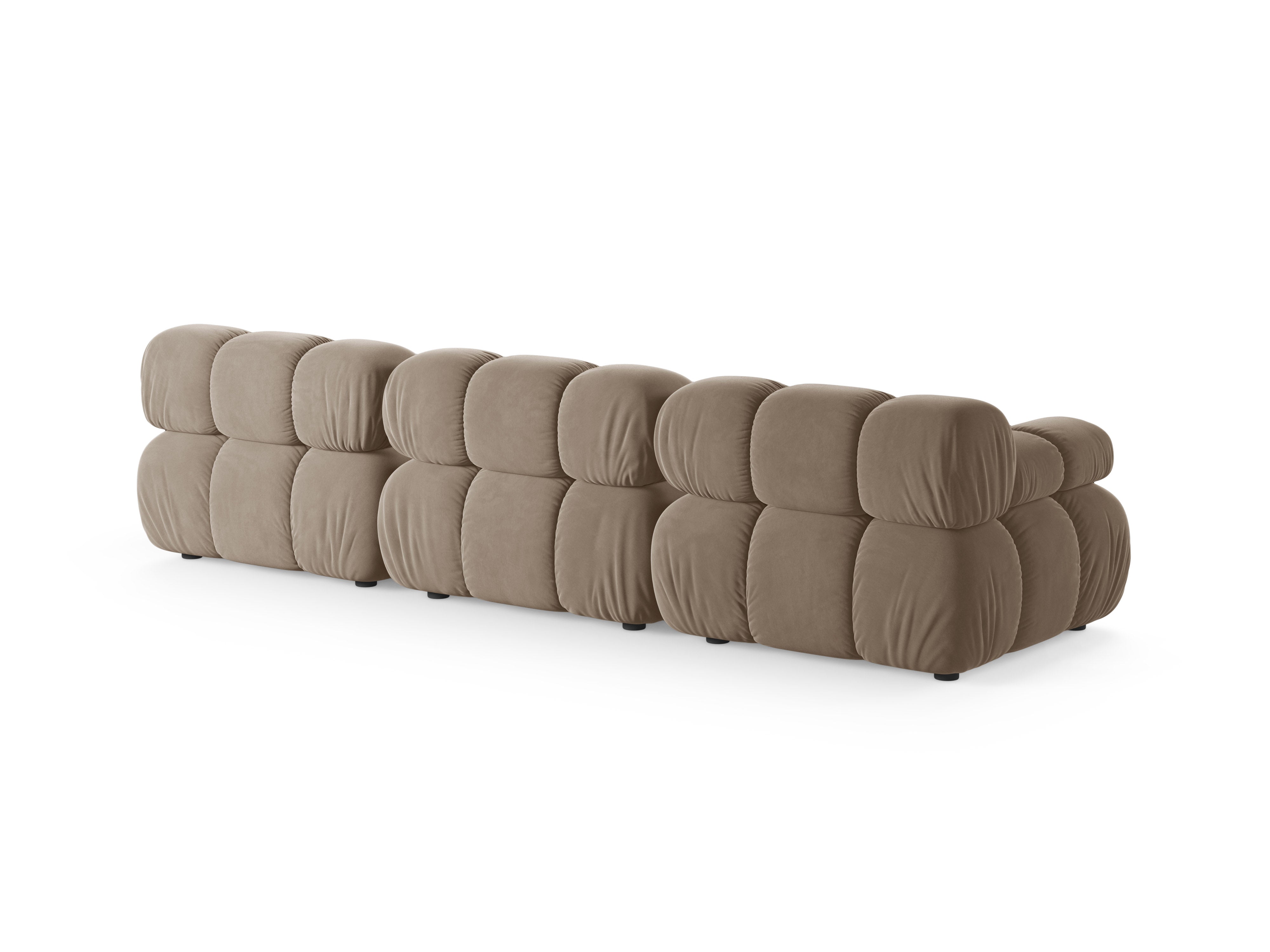 Sofa modulární sametová 3-místná BELLIS cappuccino