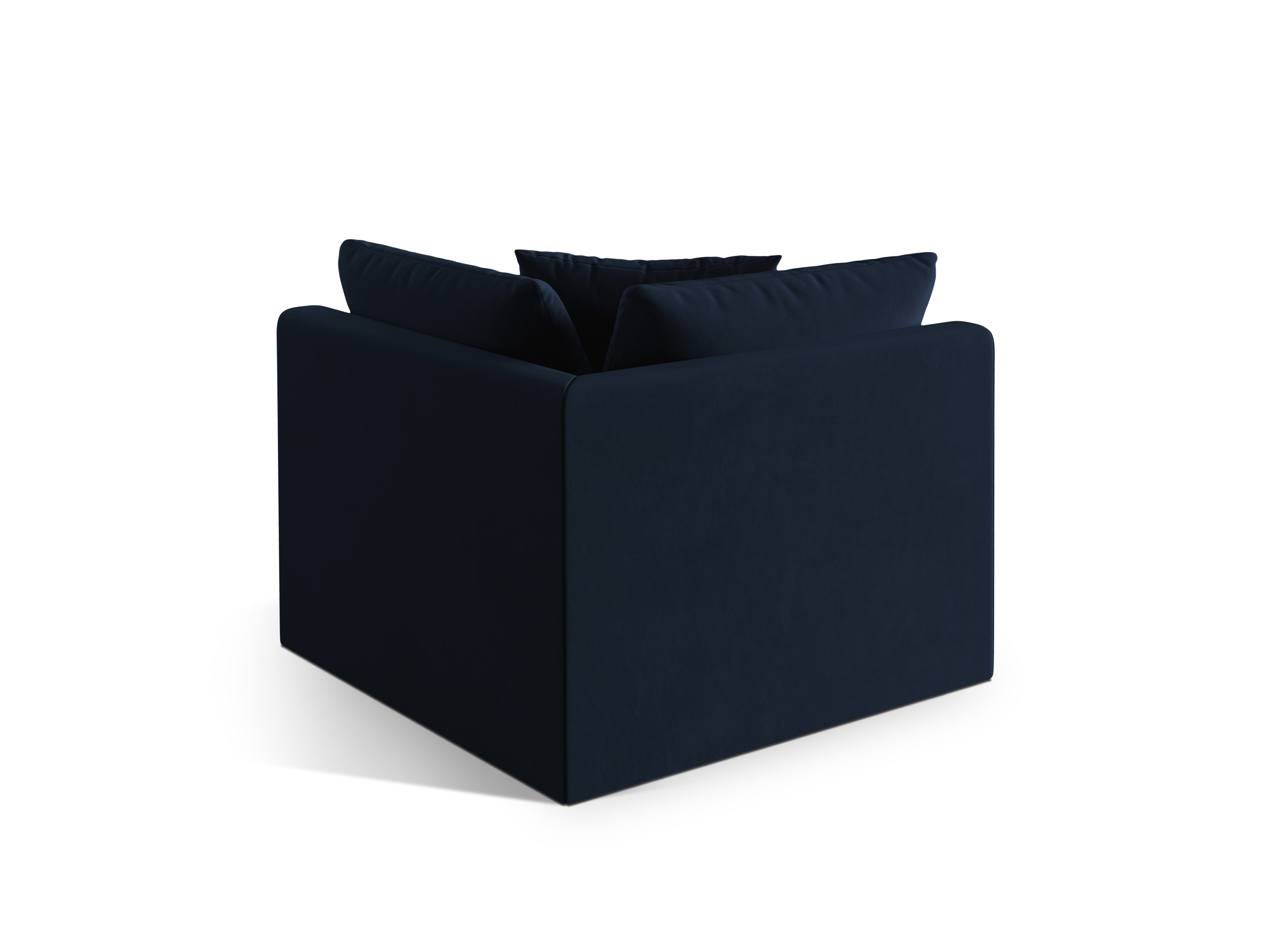Sofa modulární sametová CHRIS - rohový prvek královská modř