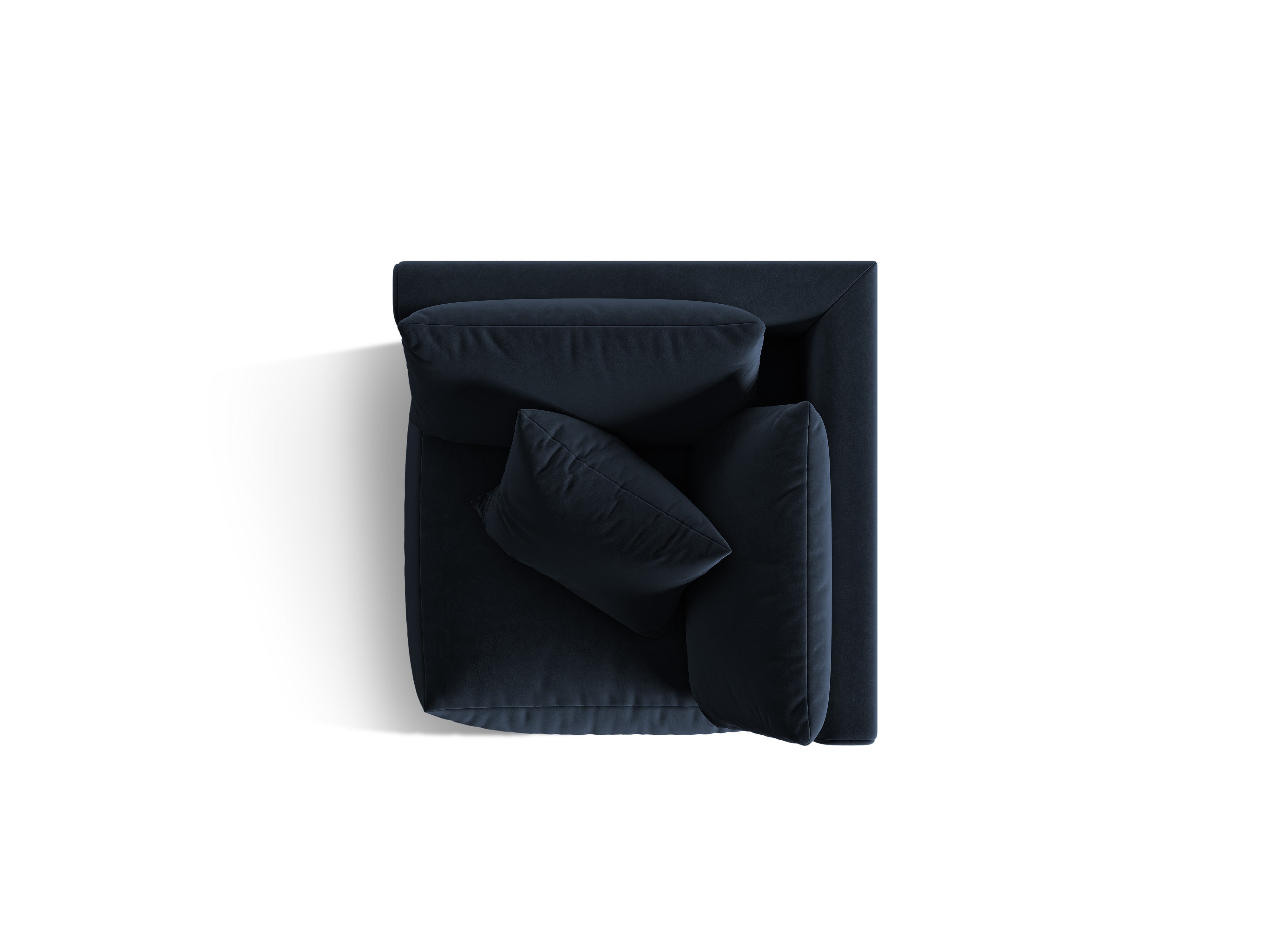 Sofa modulární sametová CHRIS - rohový prvek královská modř