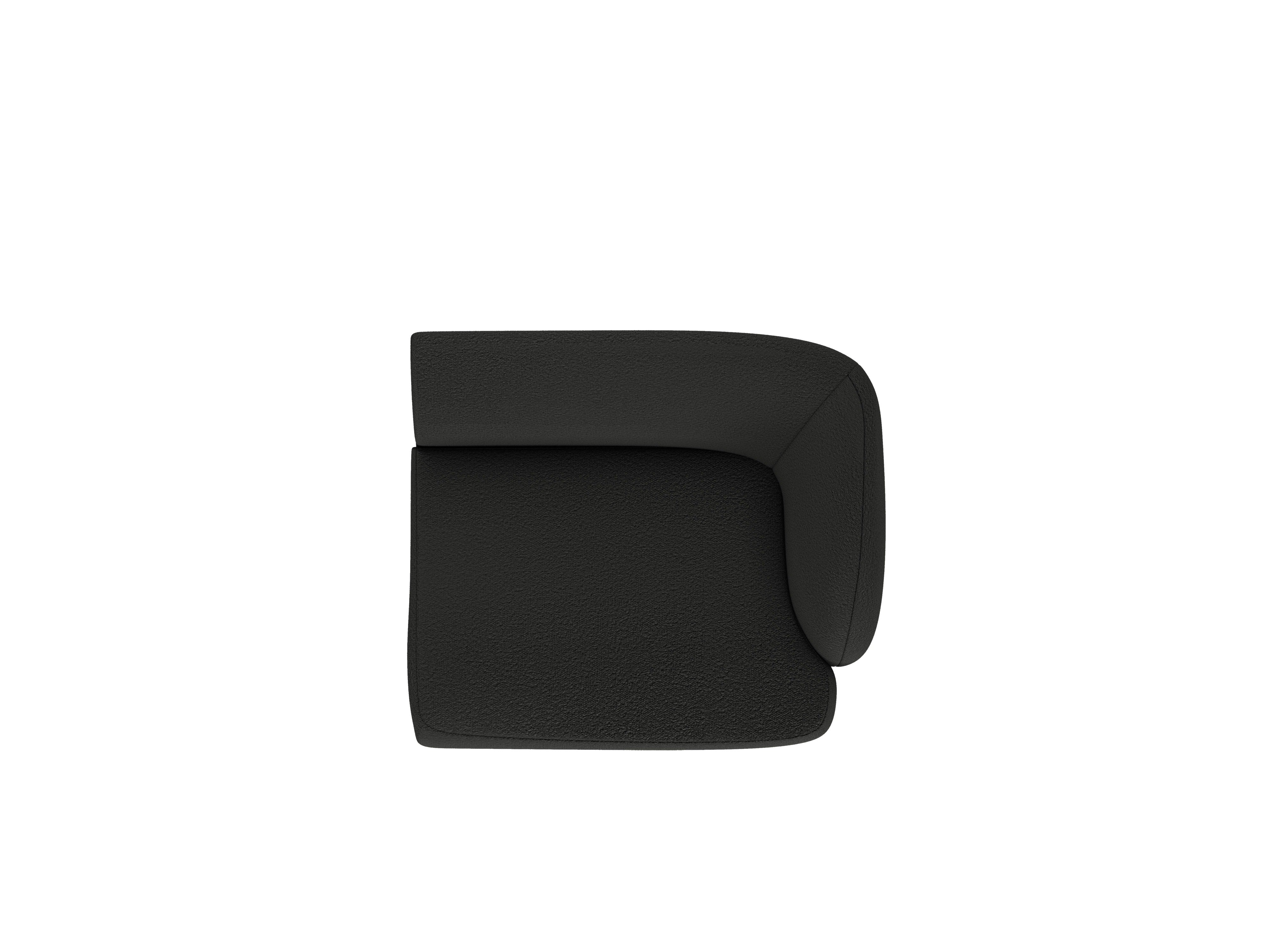 MILEY Modular Sofa - Right Side Module Black Boucle