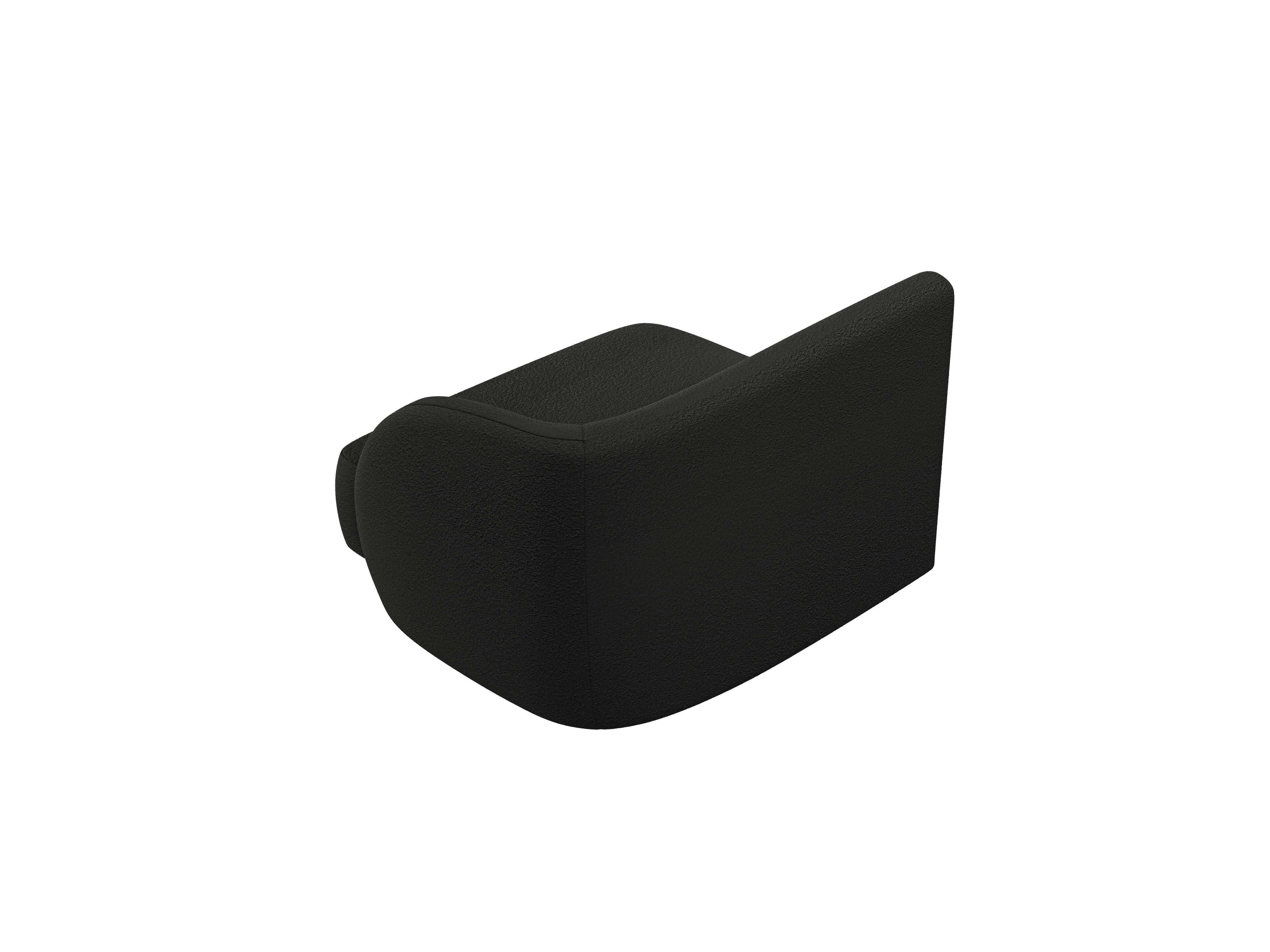 MILEY Modular Sofa - Right Side Module Black Boucle