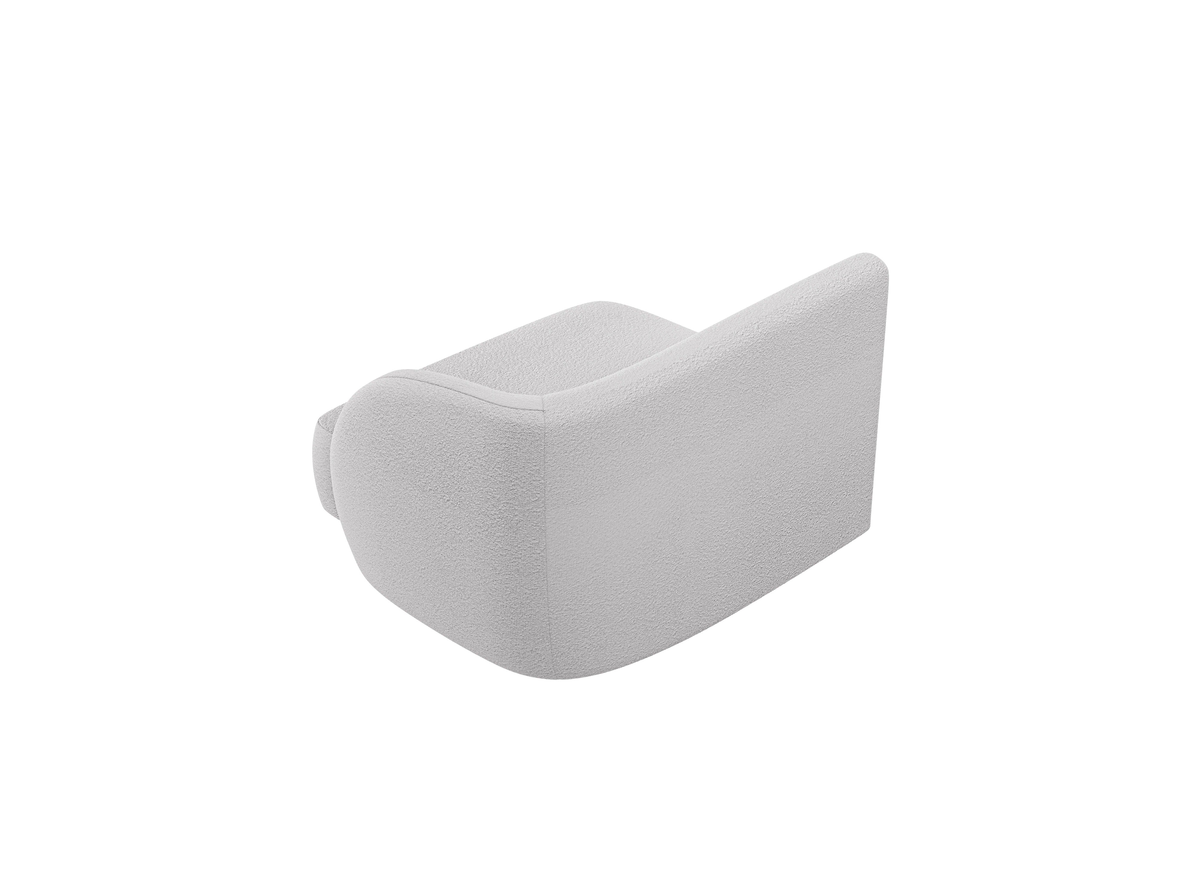 Modulová pohovka MILEY - pravý modul světle šedý boucle