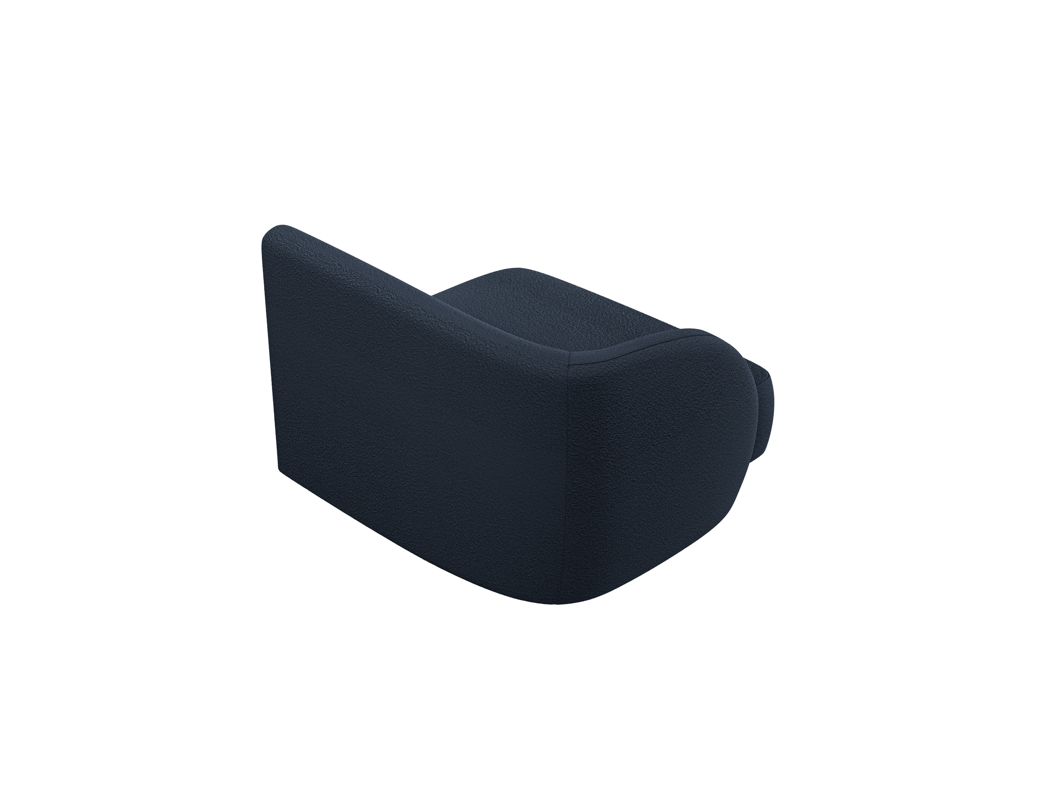 Modulová pohovka MILEY - levý modul tmavě modrý boucle