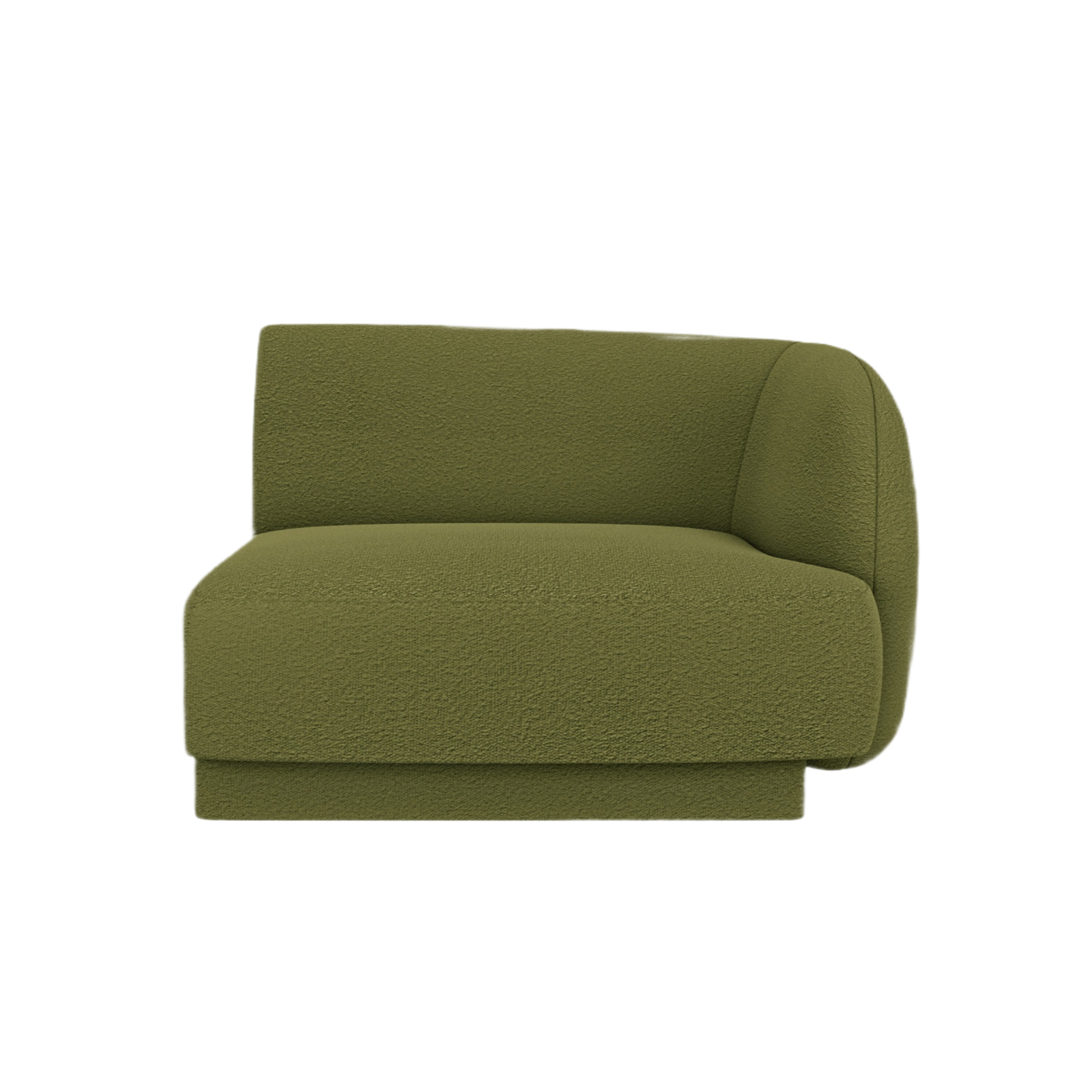 MILEY Modular Sofa - Right Side Module Green Boucle