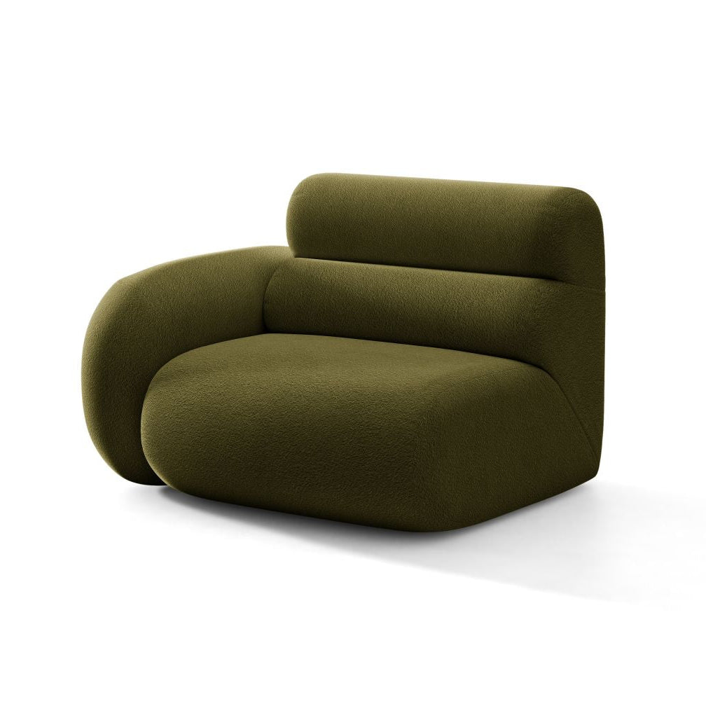 Sofa modulární NEO - levý modul v olivovém boucle.