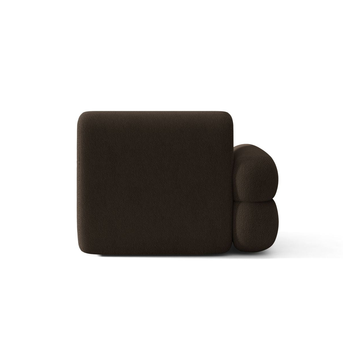 Sofa modulární NEO - levý modul hnědý boucle