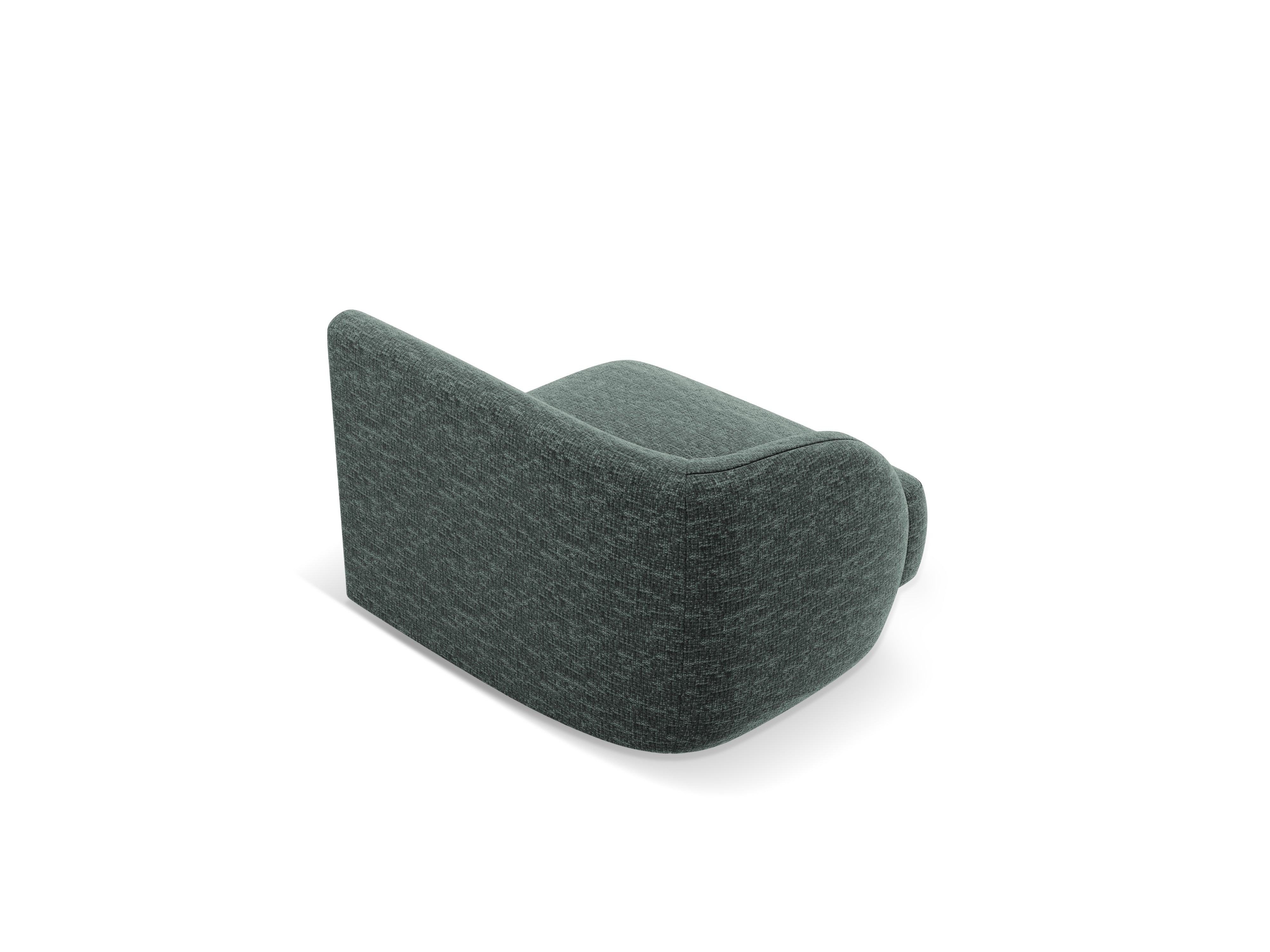 MILEY Modular Sofa - Left-Side Module in Petrol Blue Silky Chenille