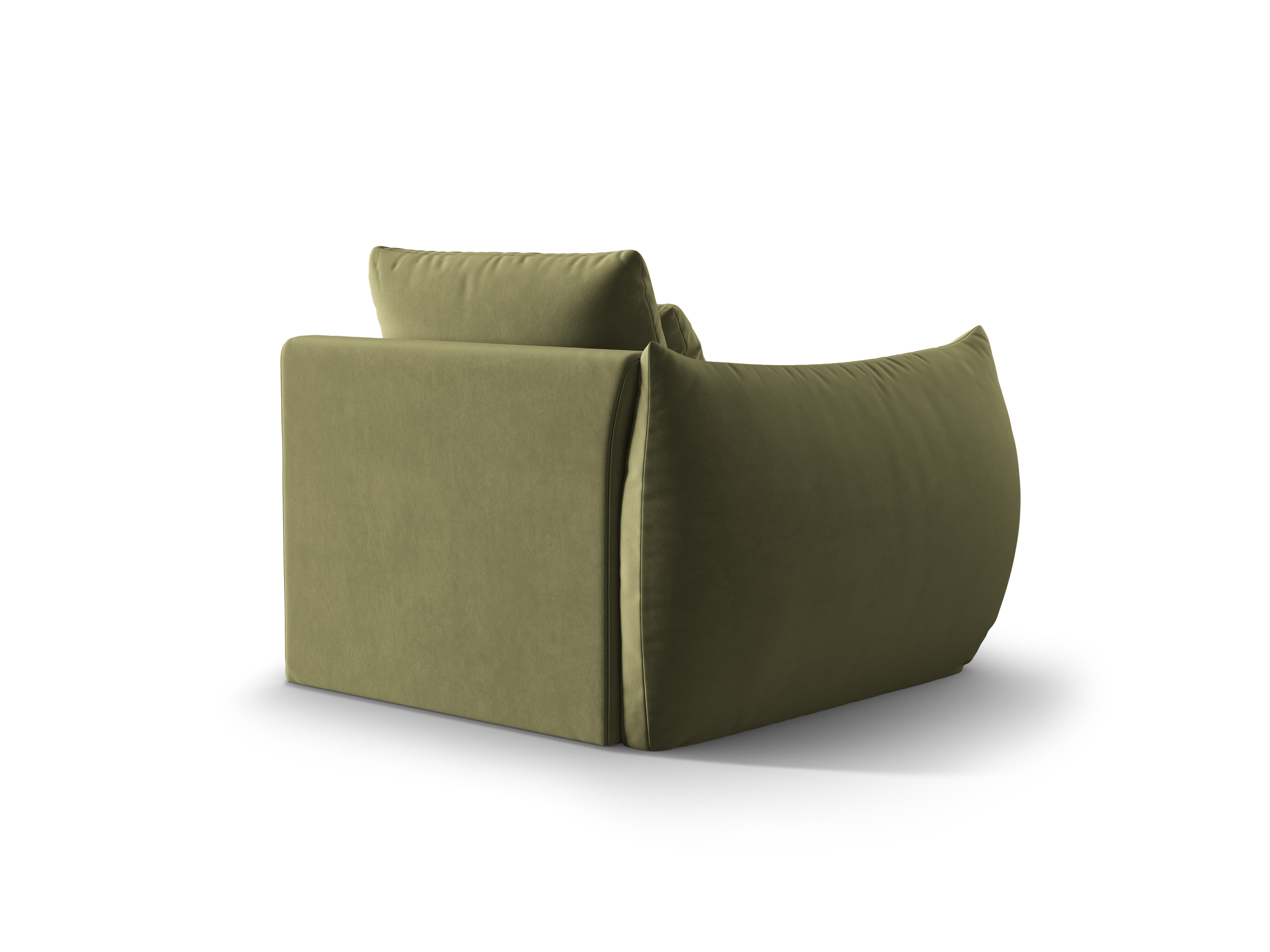 Sofa modulární sametová BLOOM - levý prvek zelený