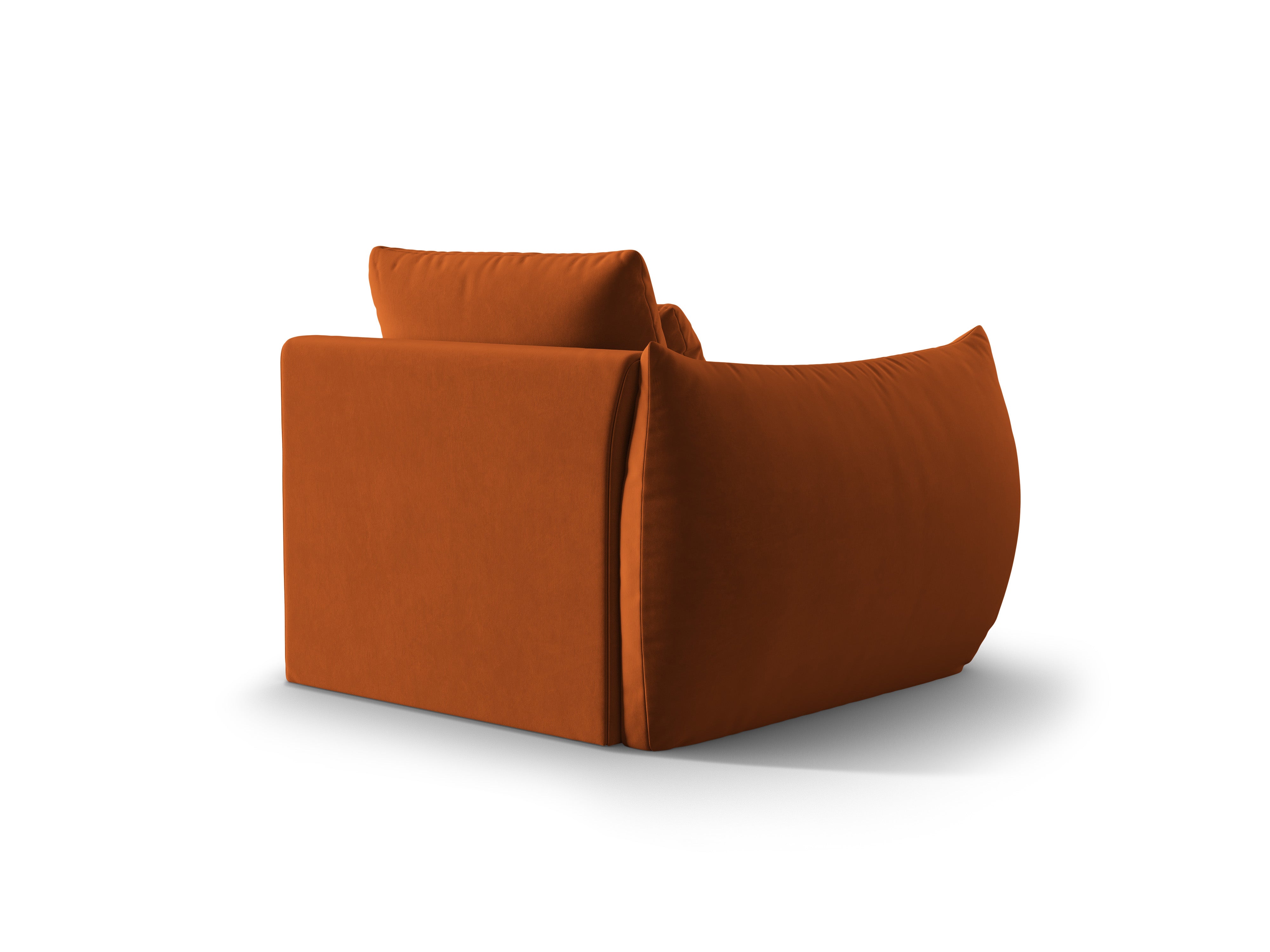 Velvet modular sofa BLOOM - left element terracotta