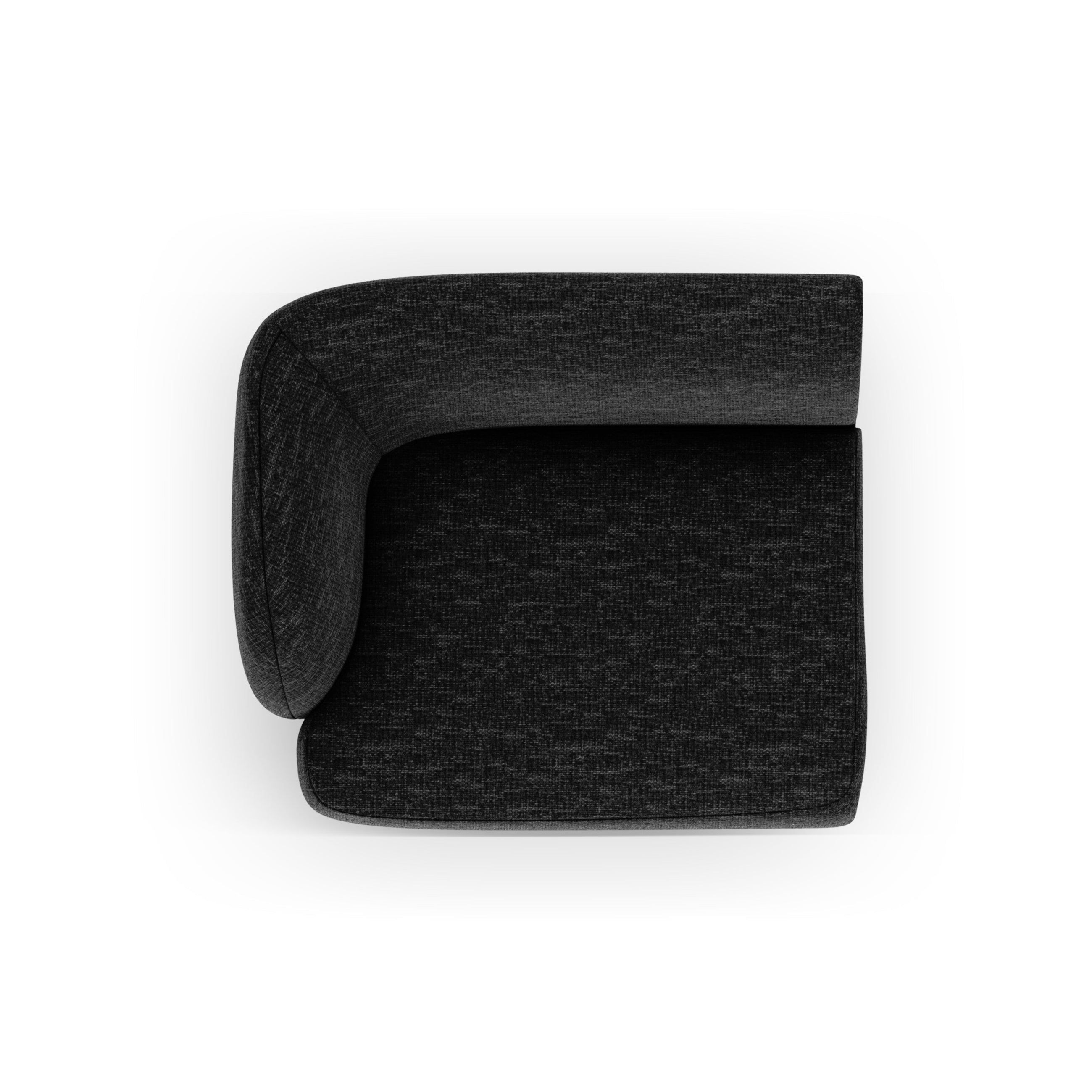 Modulární pohovka - levý modul MILEY černý šenil