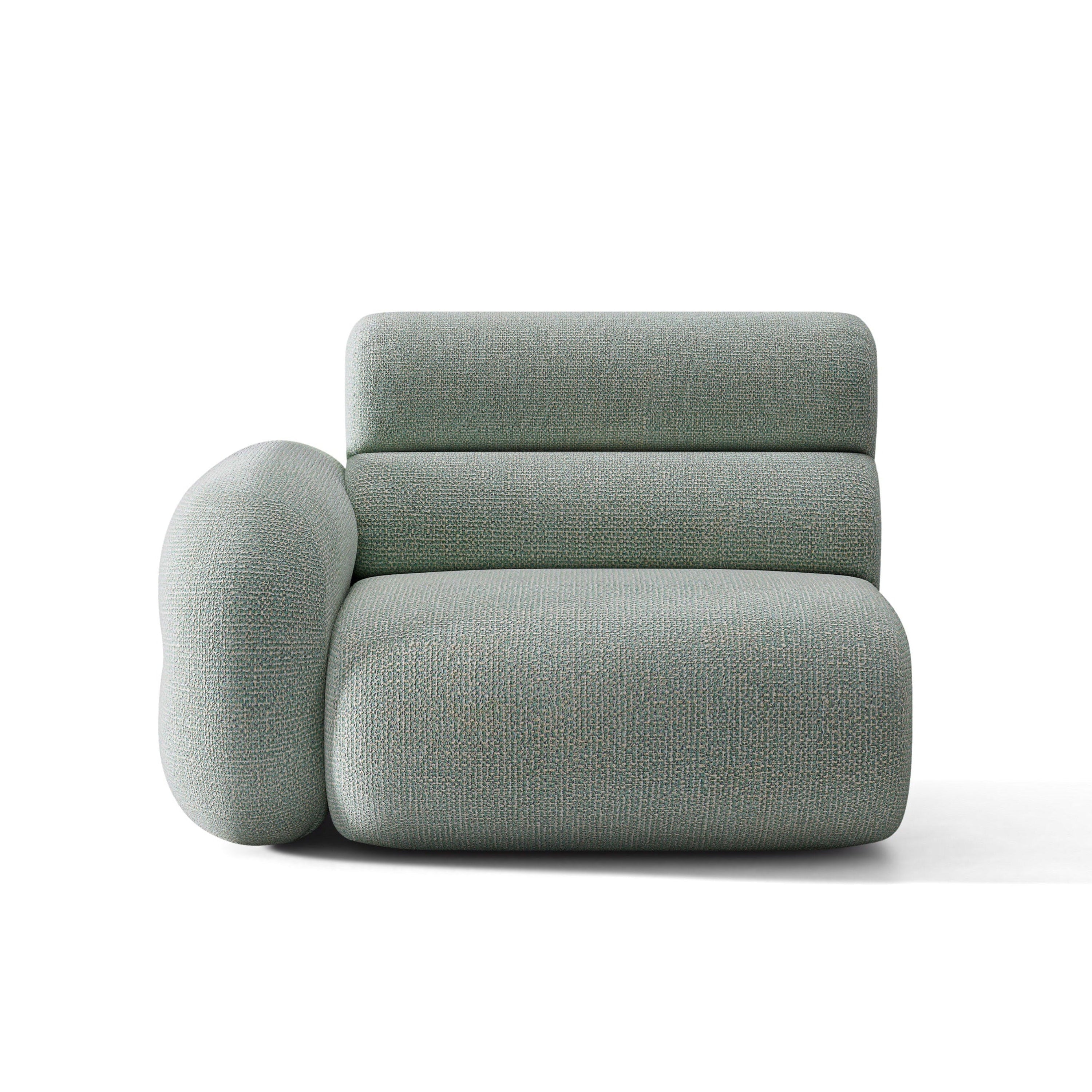Sofa modulární NEO - levý modul modrý melange