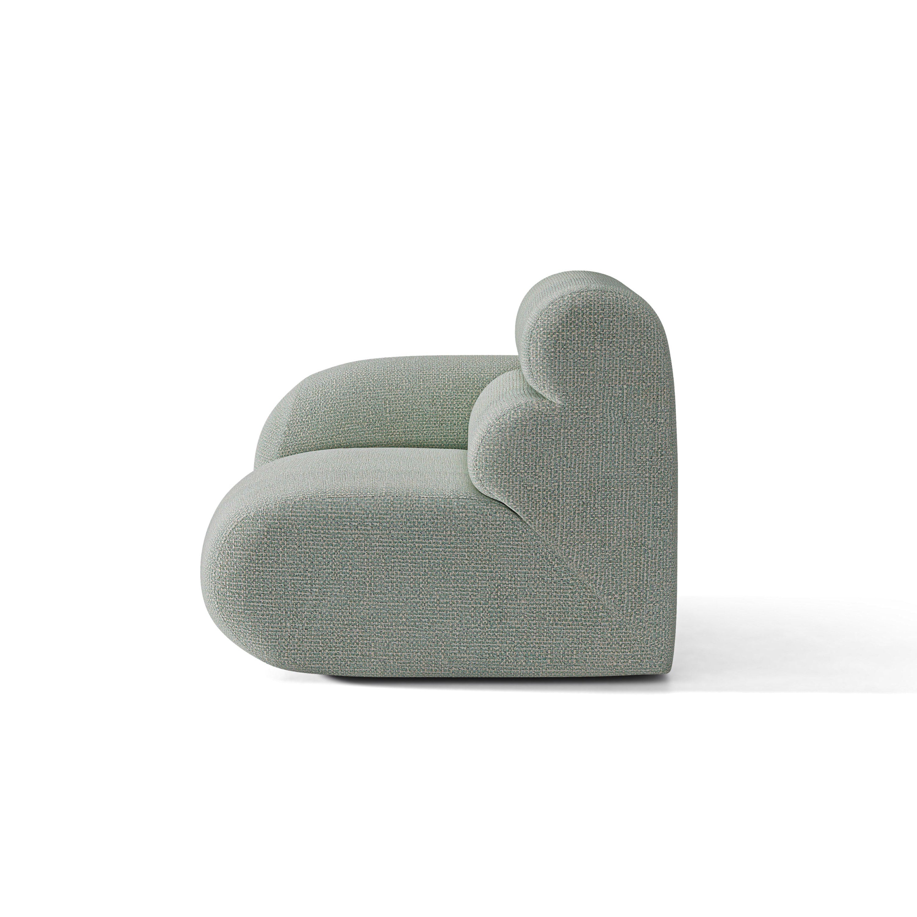 Sofa modulární NEO - levý modul modrý melange