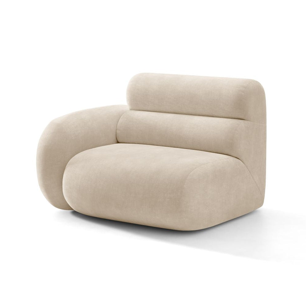 Sofa modulární NEO - levý modul v jasně béžovém šenilu