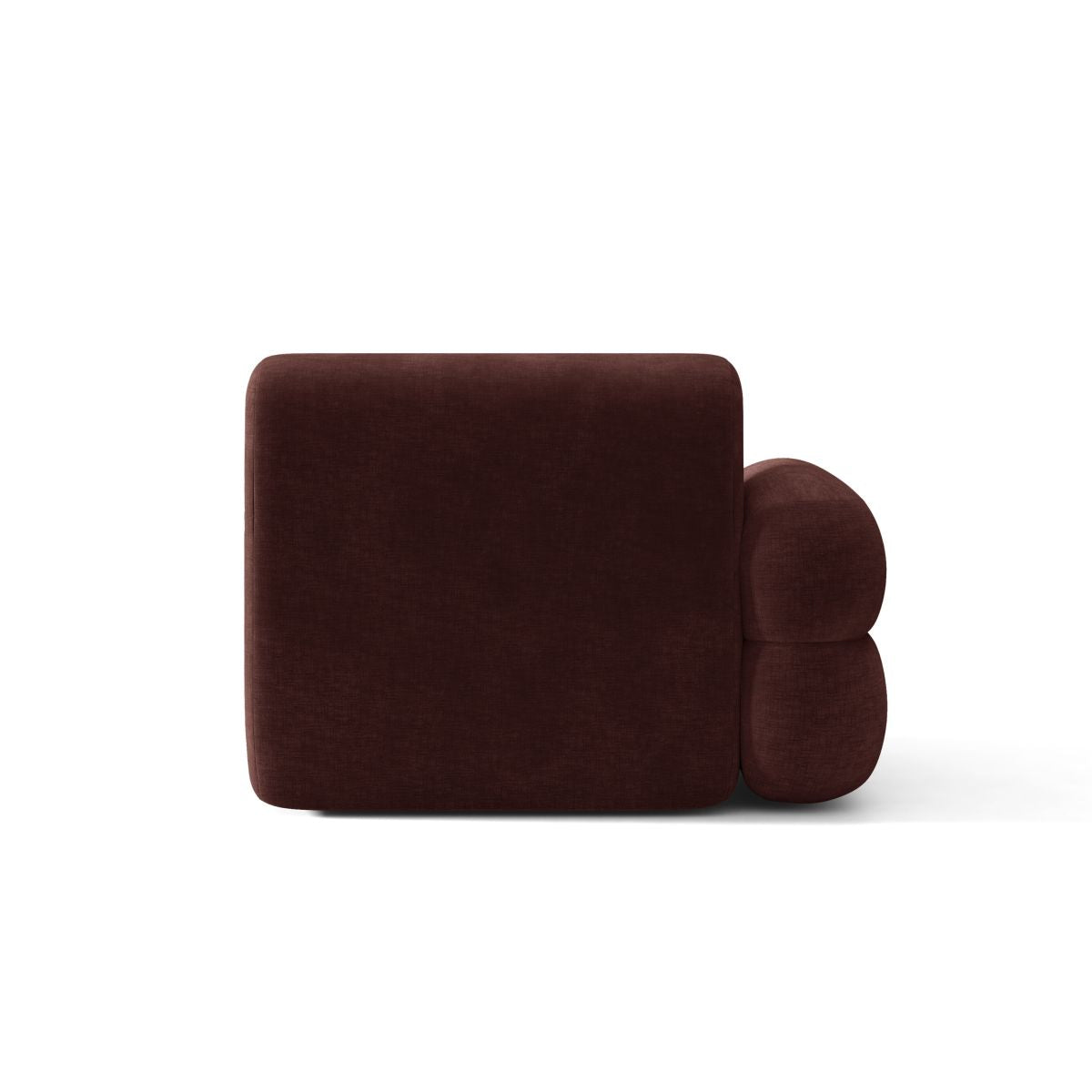 Sofa modulární NEO - levý modul z třešňového šenilu