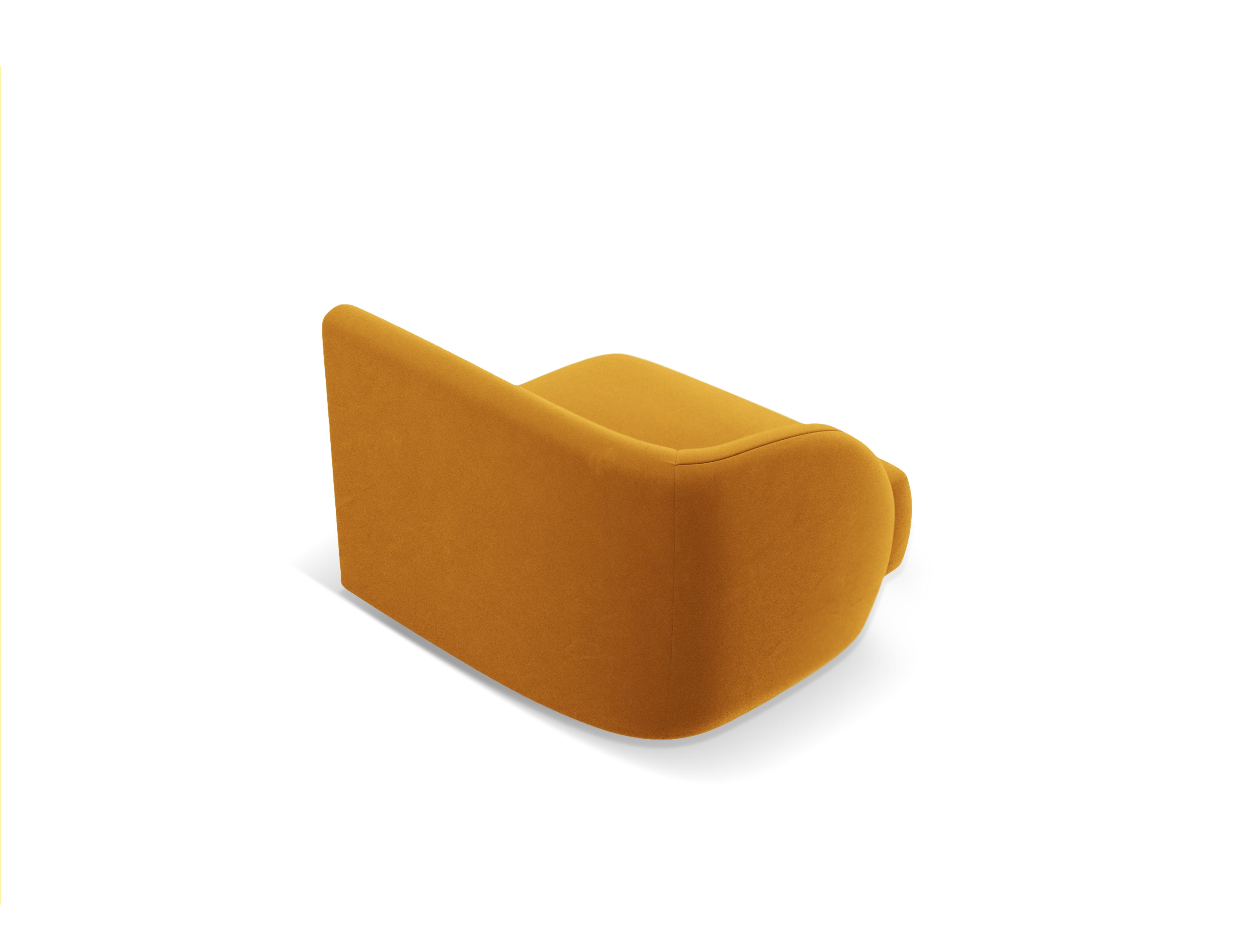 Velvet modular sofa MILEY - left-side module yellow