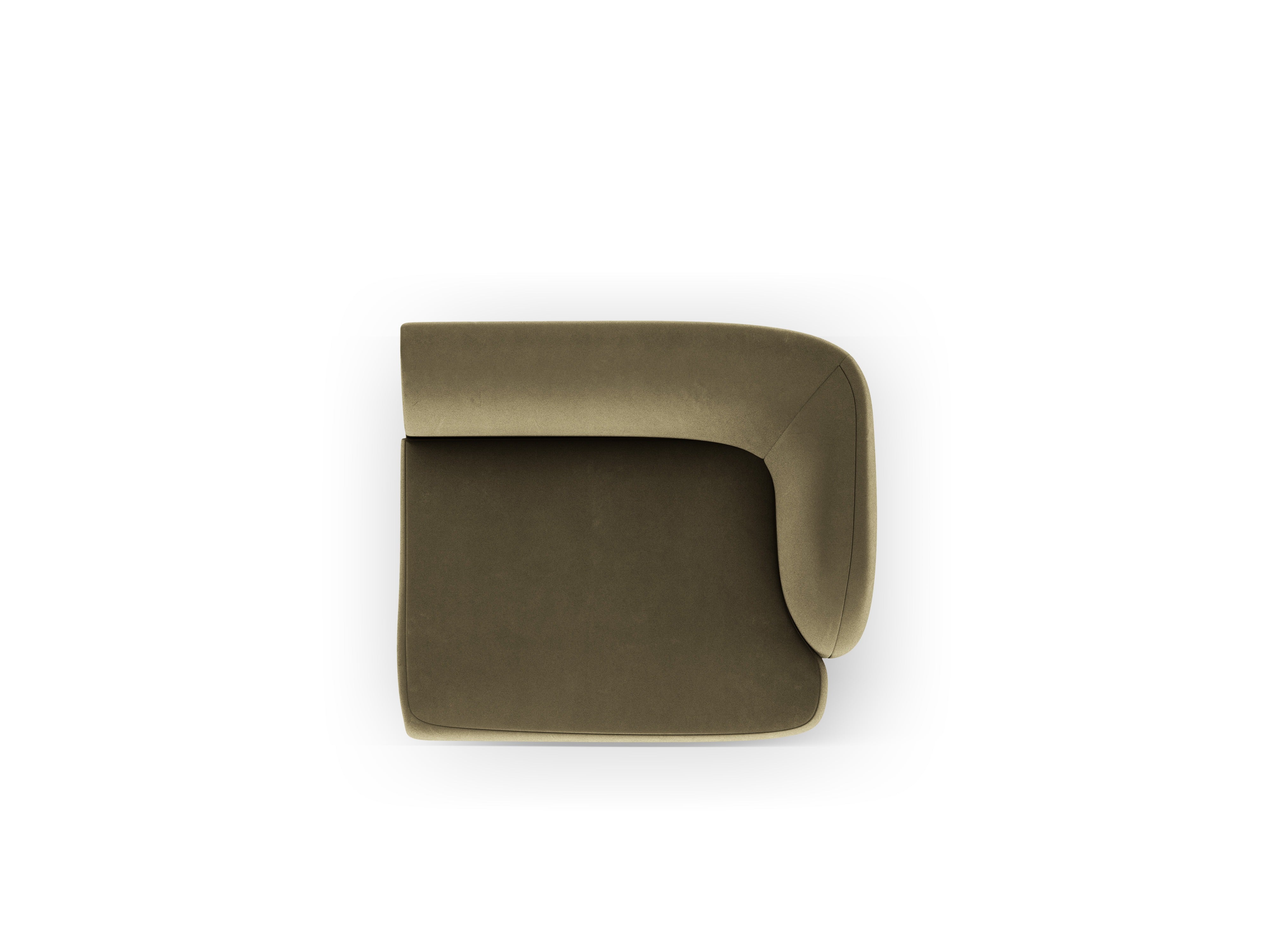 Velvet modular sofa MILEY - right-side module green