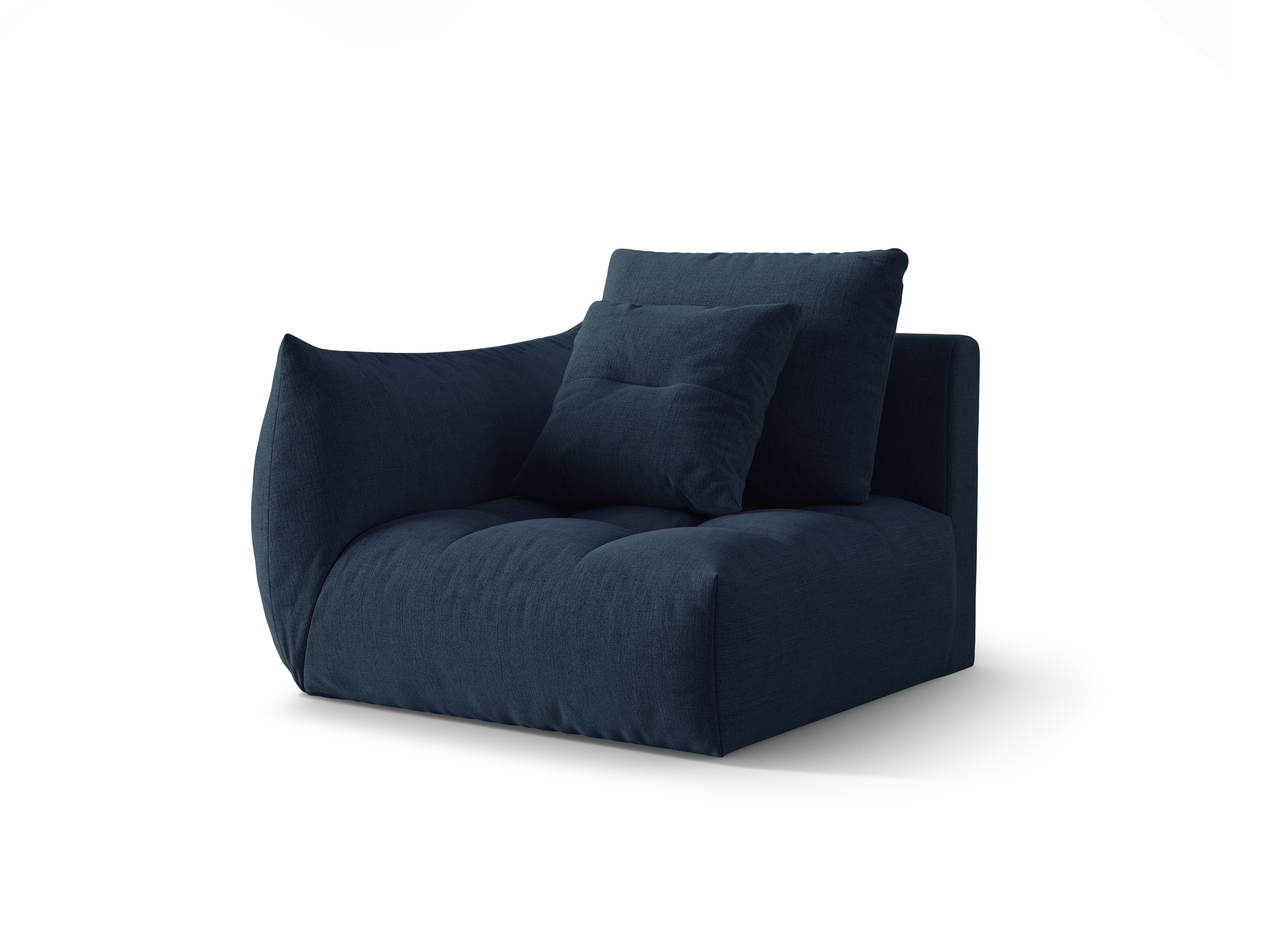 BLOOM modular sofa - left element dark blue chenille
