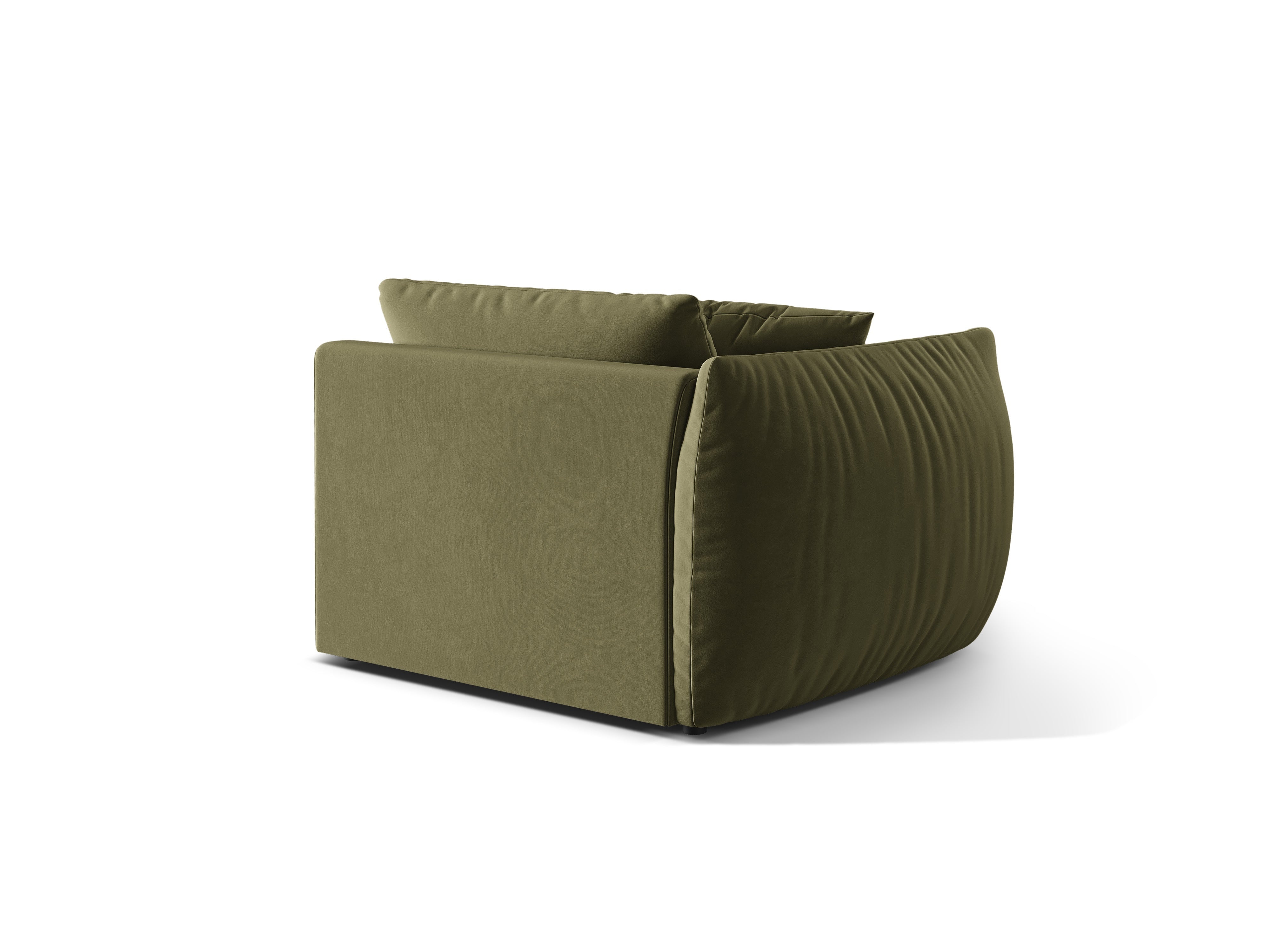 CHRIS velvet modular sofa - wide left element in light green