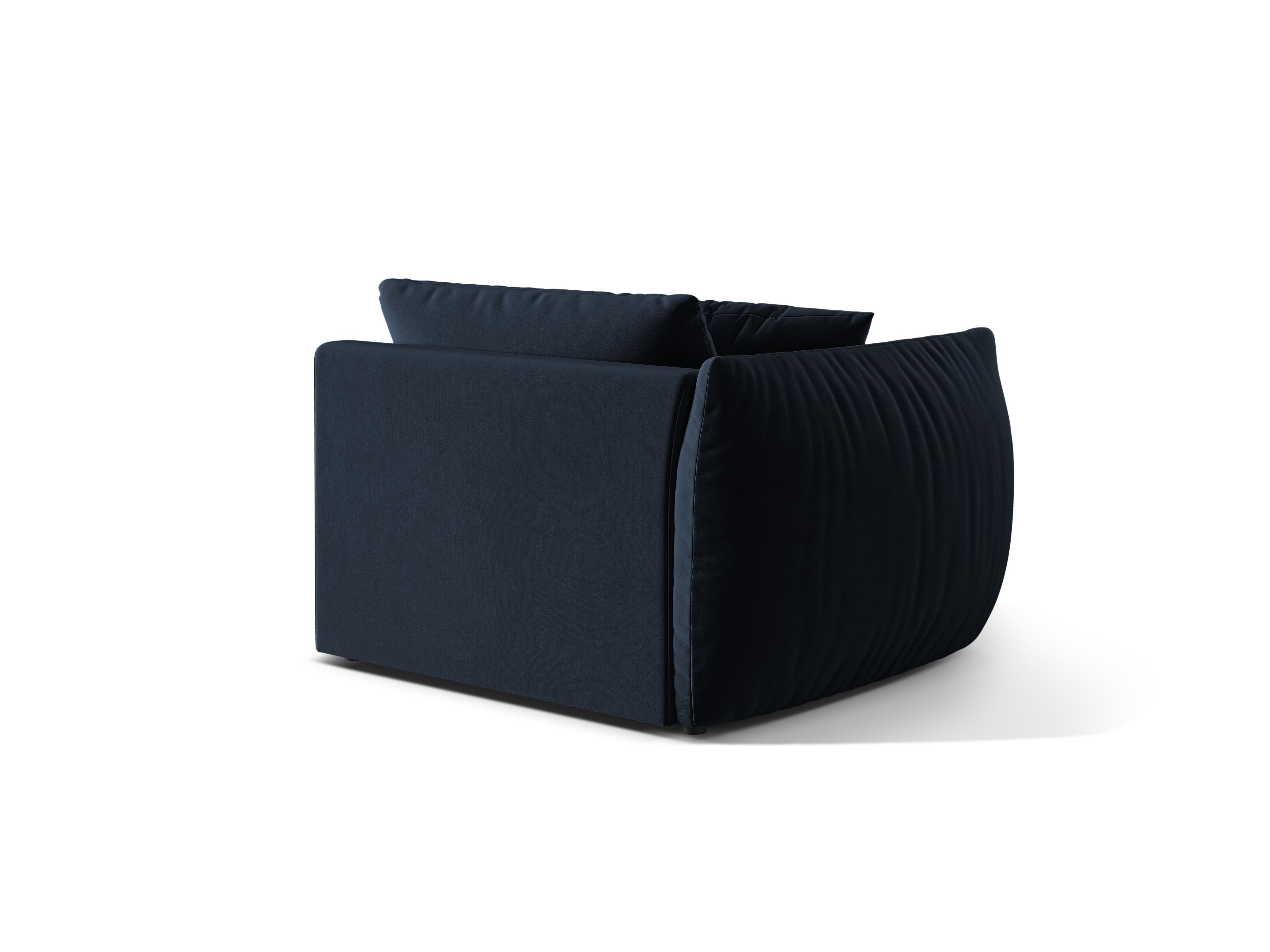 Sofa modulární sametová CHRIS - široký levý prvek královsky modrý