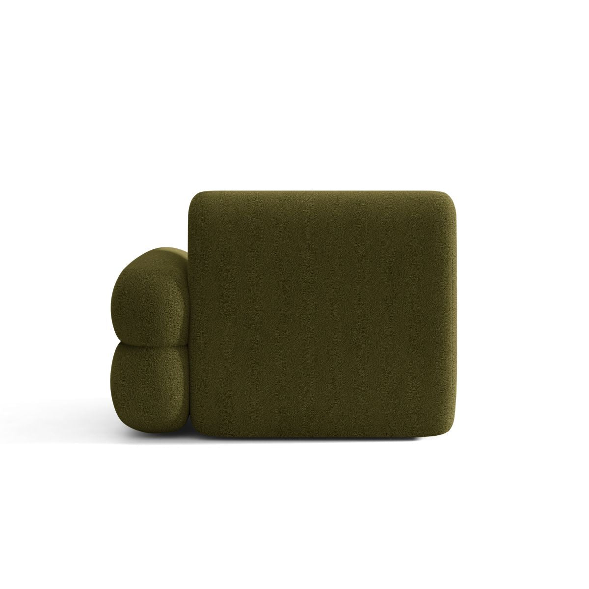Sofa modulární NEO - pravý modul v olivovém bouclé.