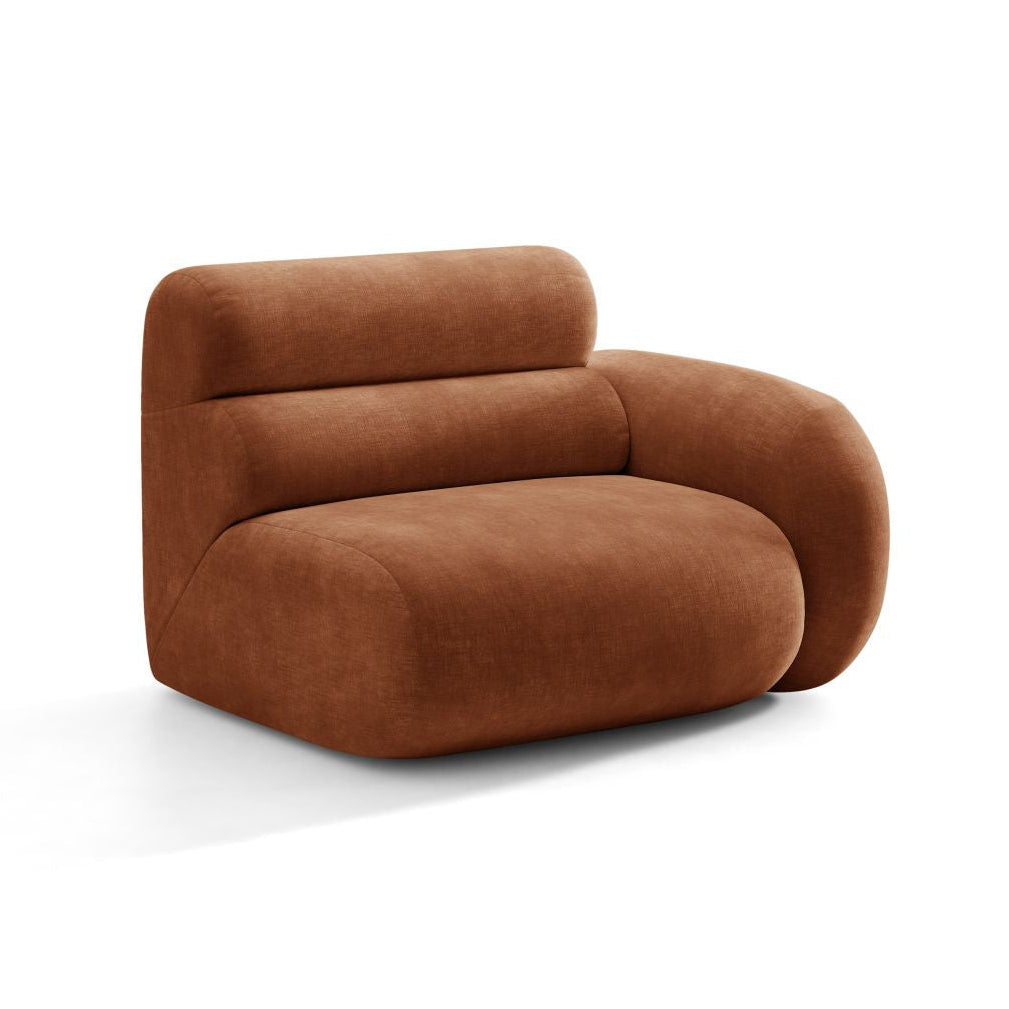 Sofa modulární NEO - pravý modul cihlový šenil