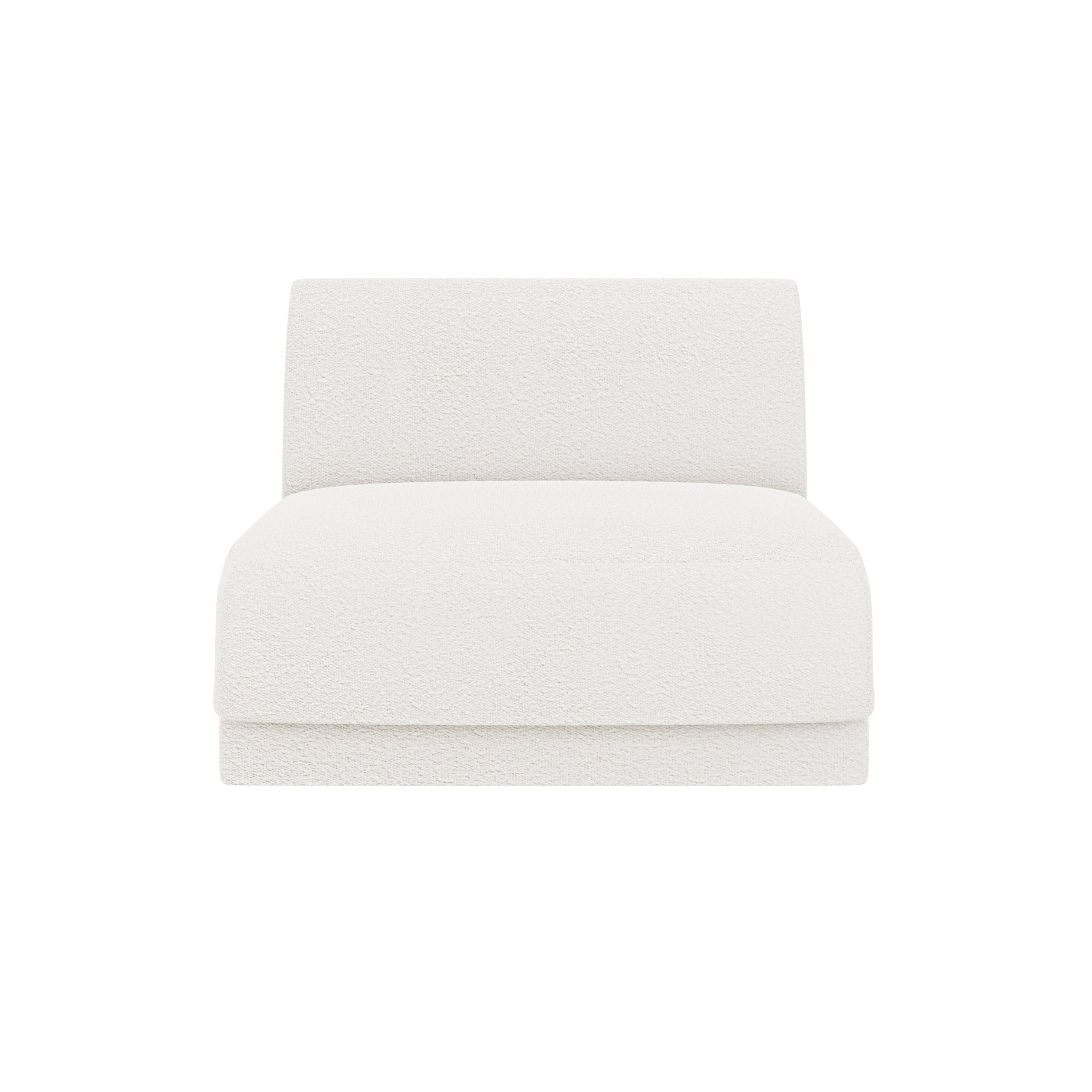 Armchair / module MILEY white boucle