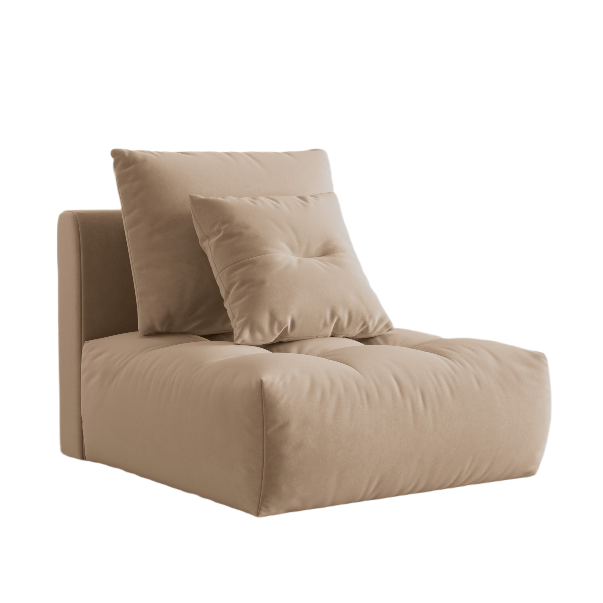 Křeslo / modul sametový BLOOM pískový