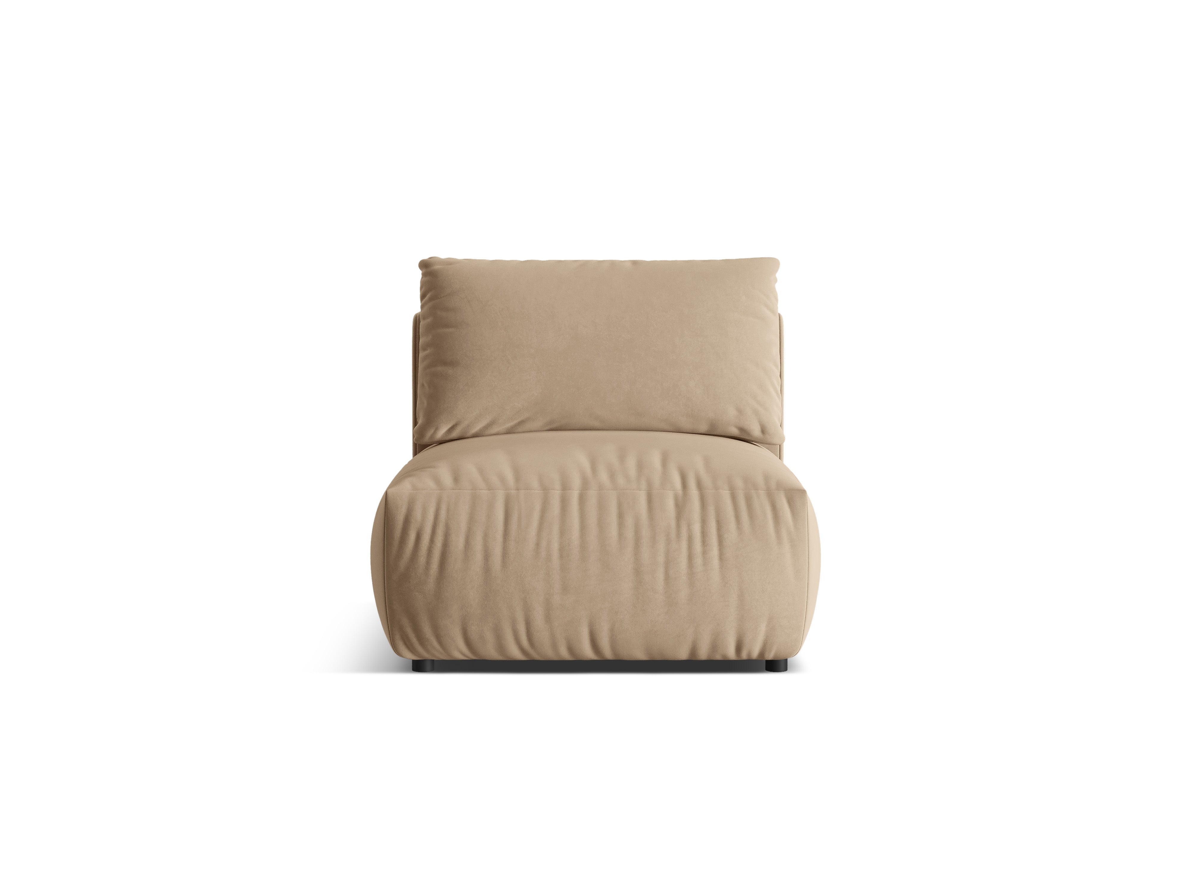 CHRIS Velvet Modular Sofa - Sand Center Element