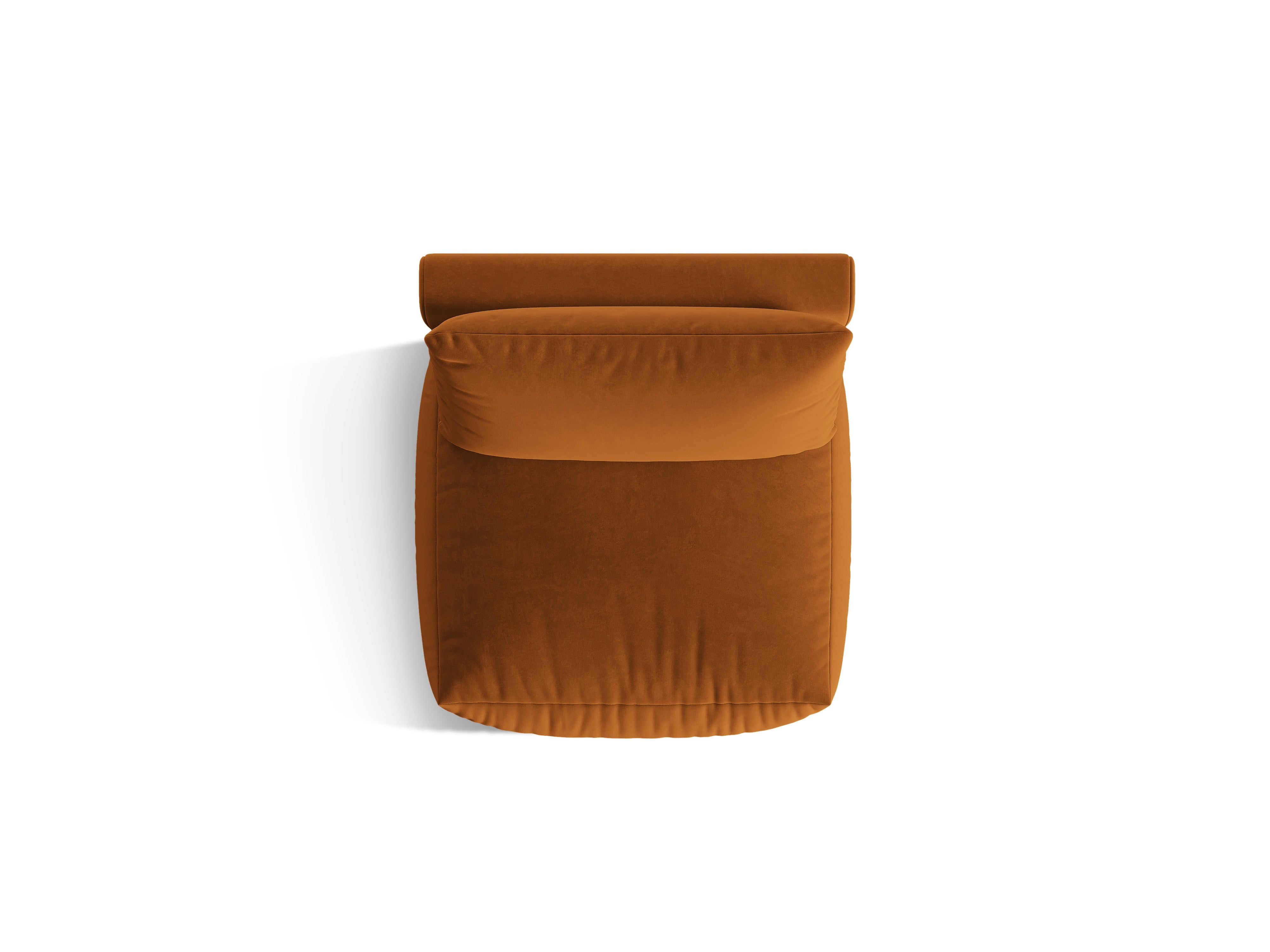 Sofá modulární sametová CHRIS - středový prvek terracotta