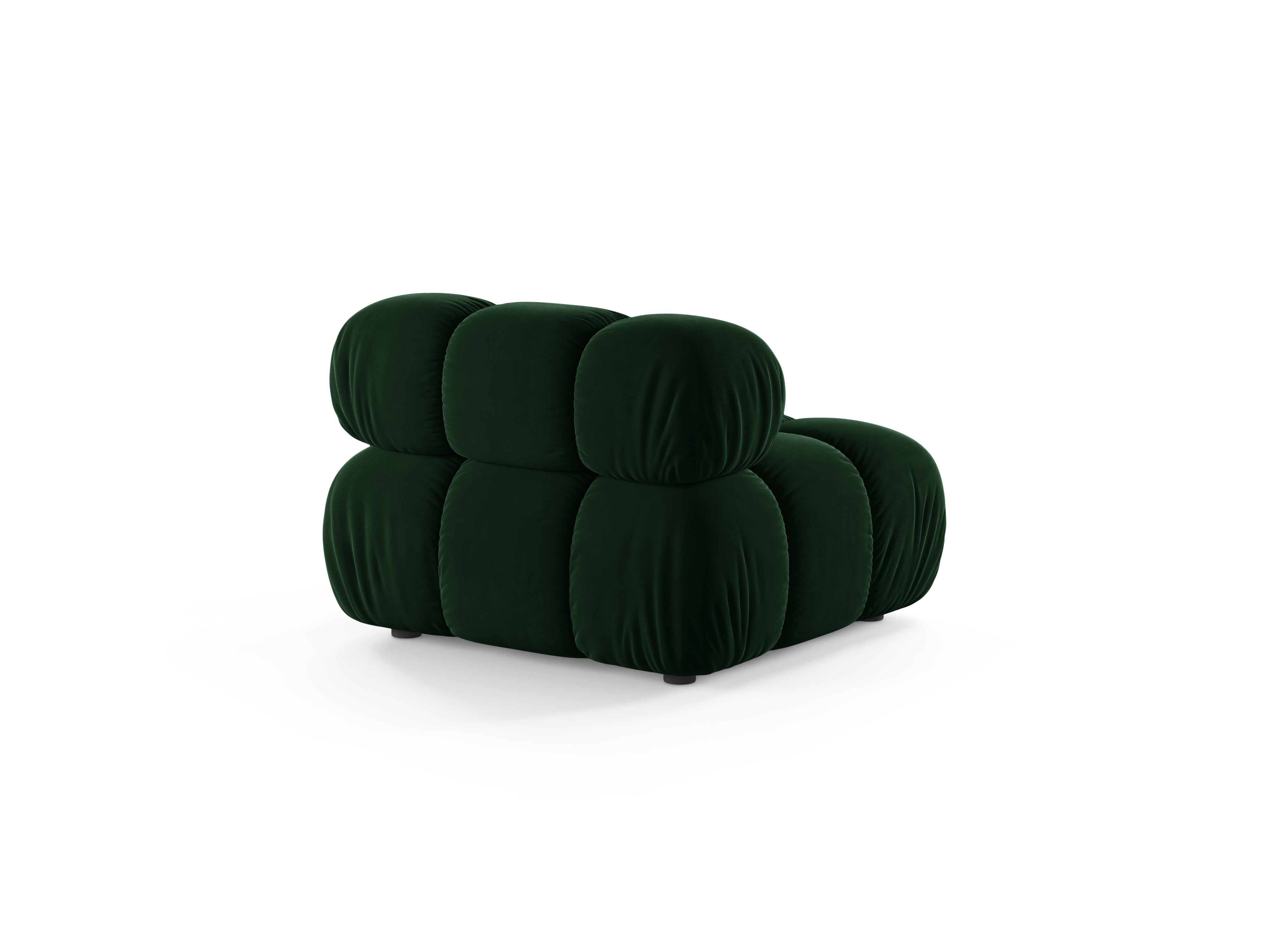 Fotel / modul aksamitný BELLIS v lahvově zelené barvě