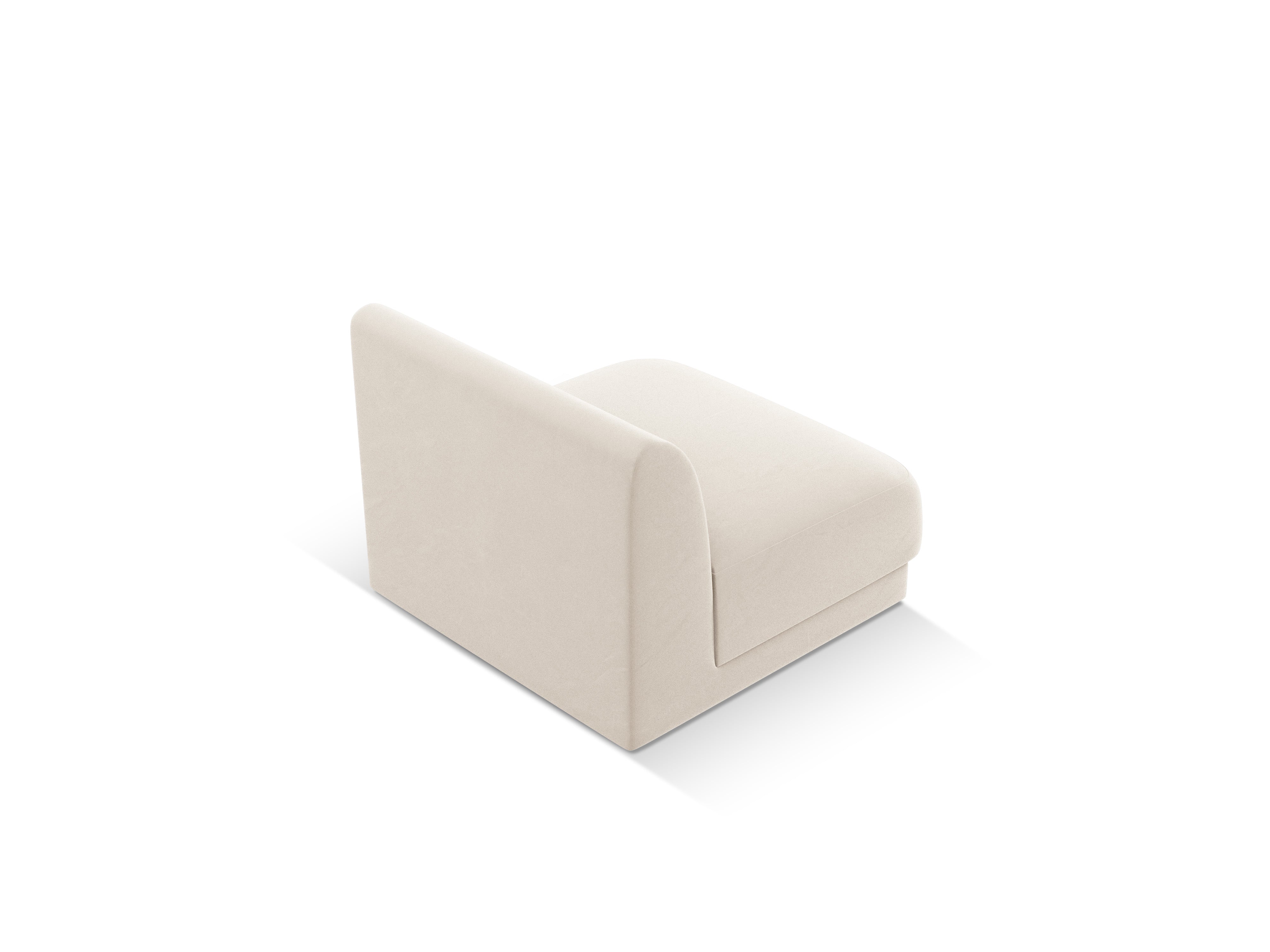 Armchair / velvet module MILEY light beige