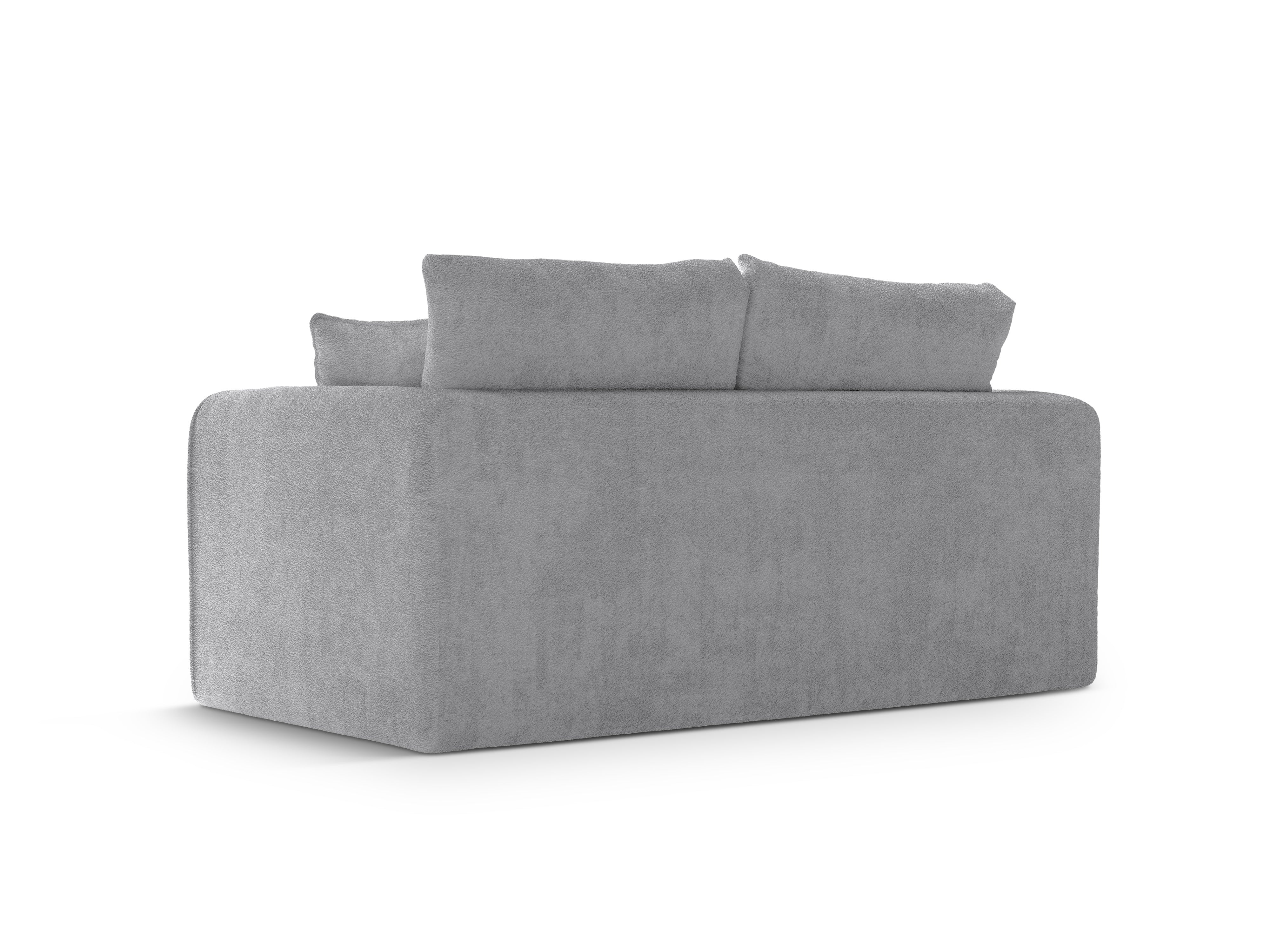 2-Seater Sofa with Sleeping Function LIDO Gray Boucle