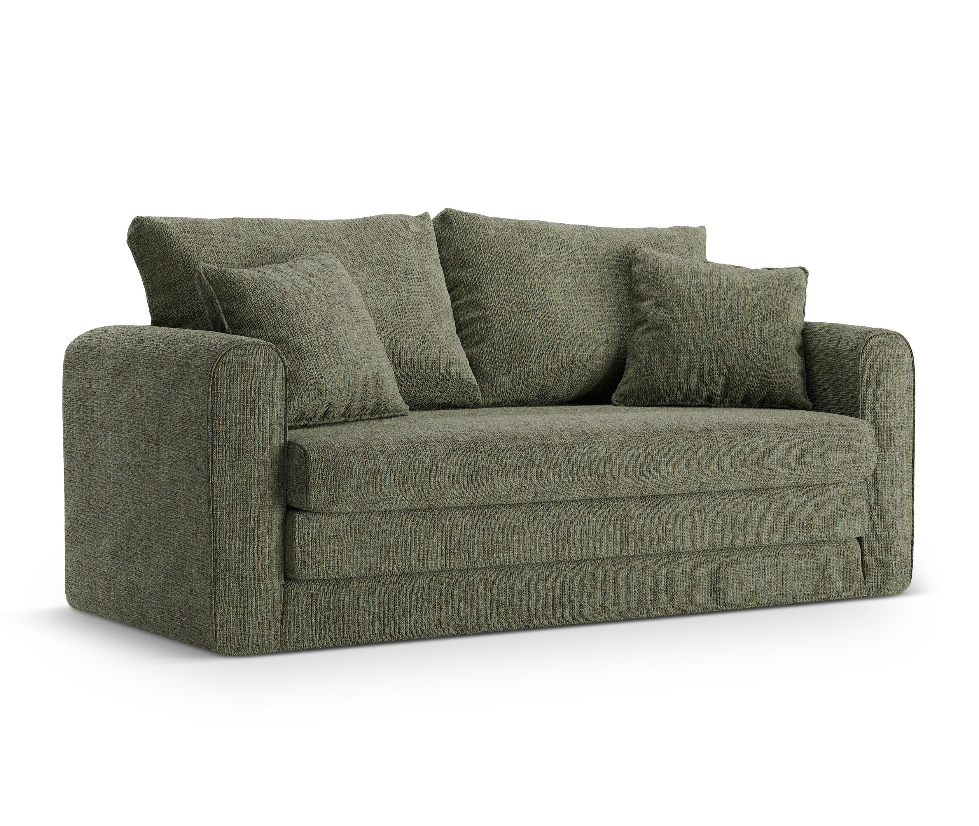 2-Seater Sofa with Sleeping Function LIDO Olive Melange