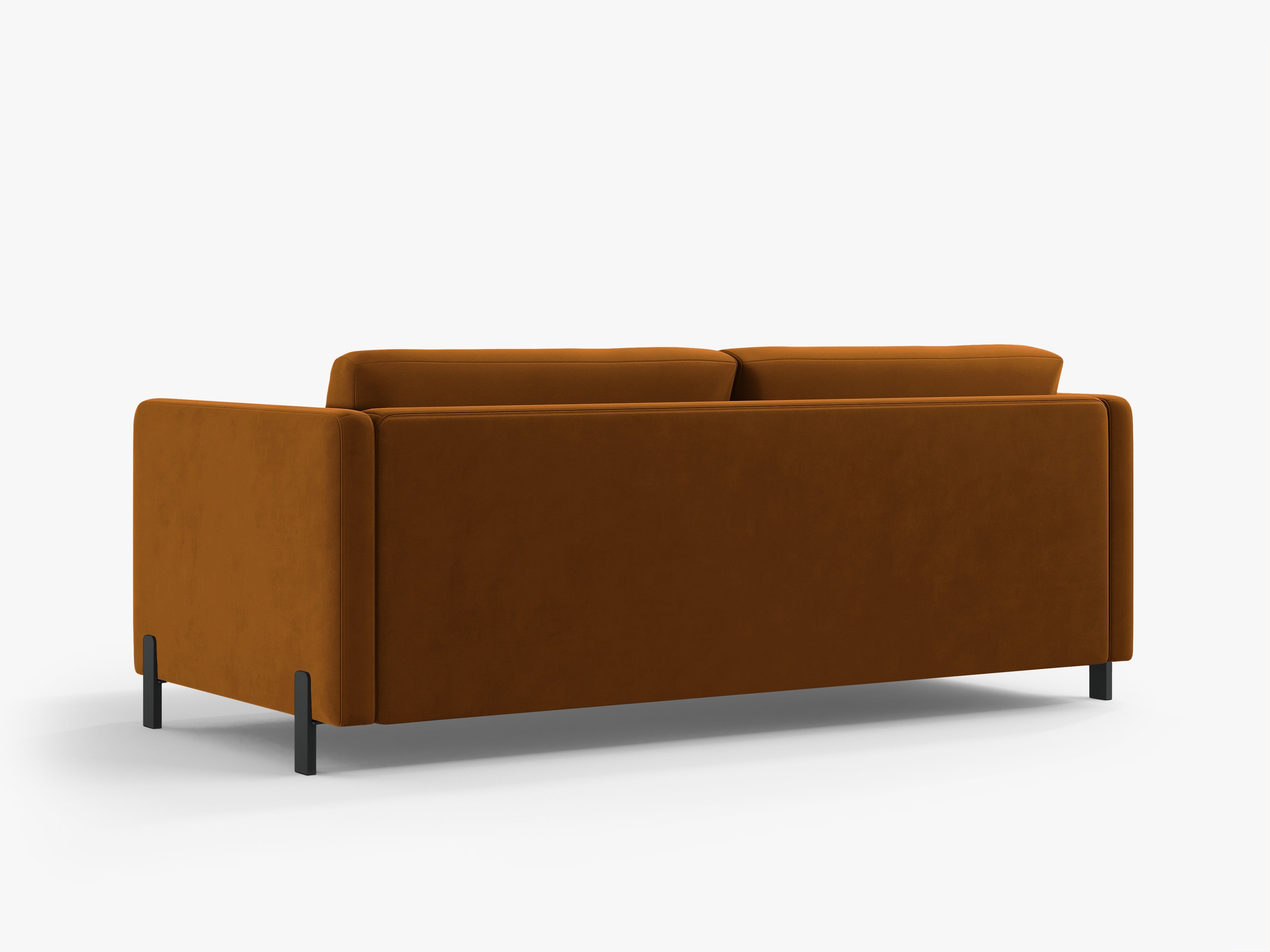 Velvet 2-Seater Sofa with Sleeping Function GLORIA Brown