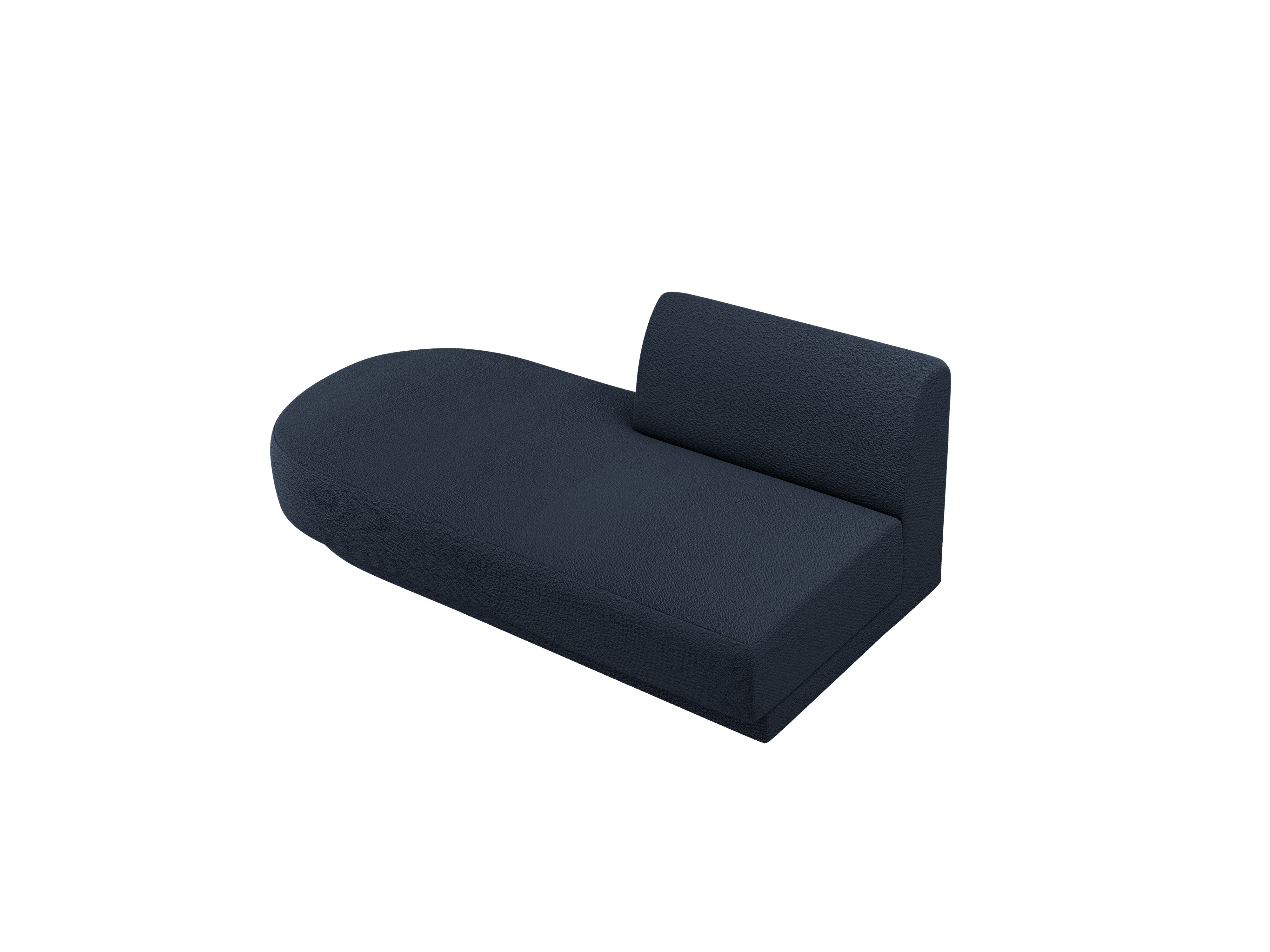 Dvouosobový levostranný szezlong MILEY tmavě modrý boucle