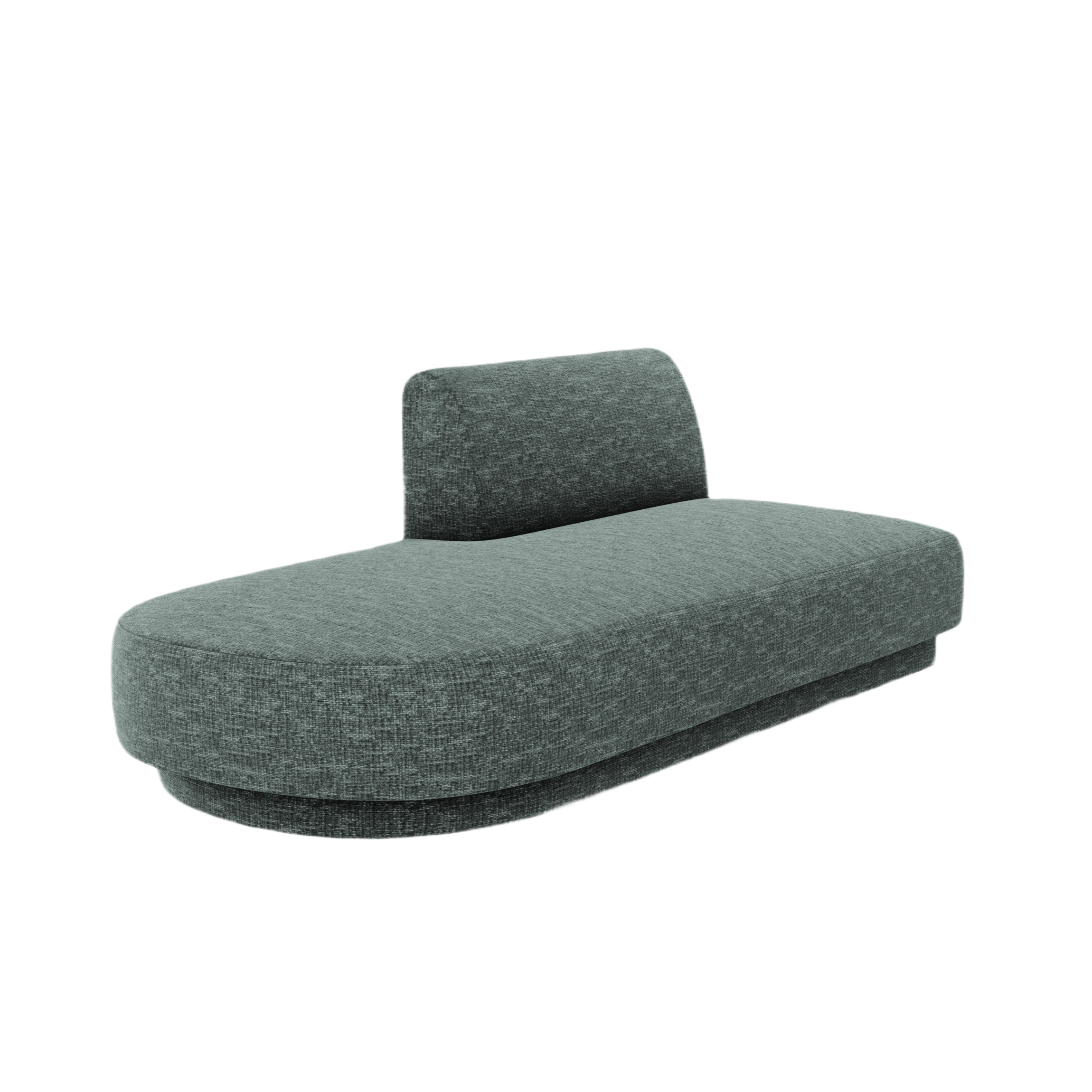 Dvouosobový levostranný szezlong MILEY petrol s jemným sametem