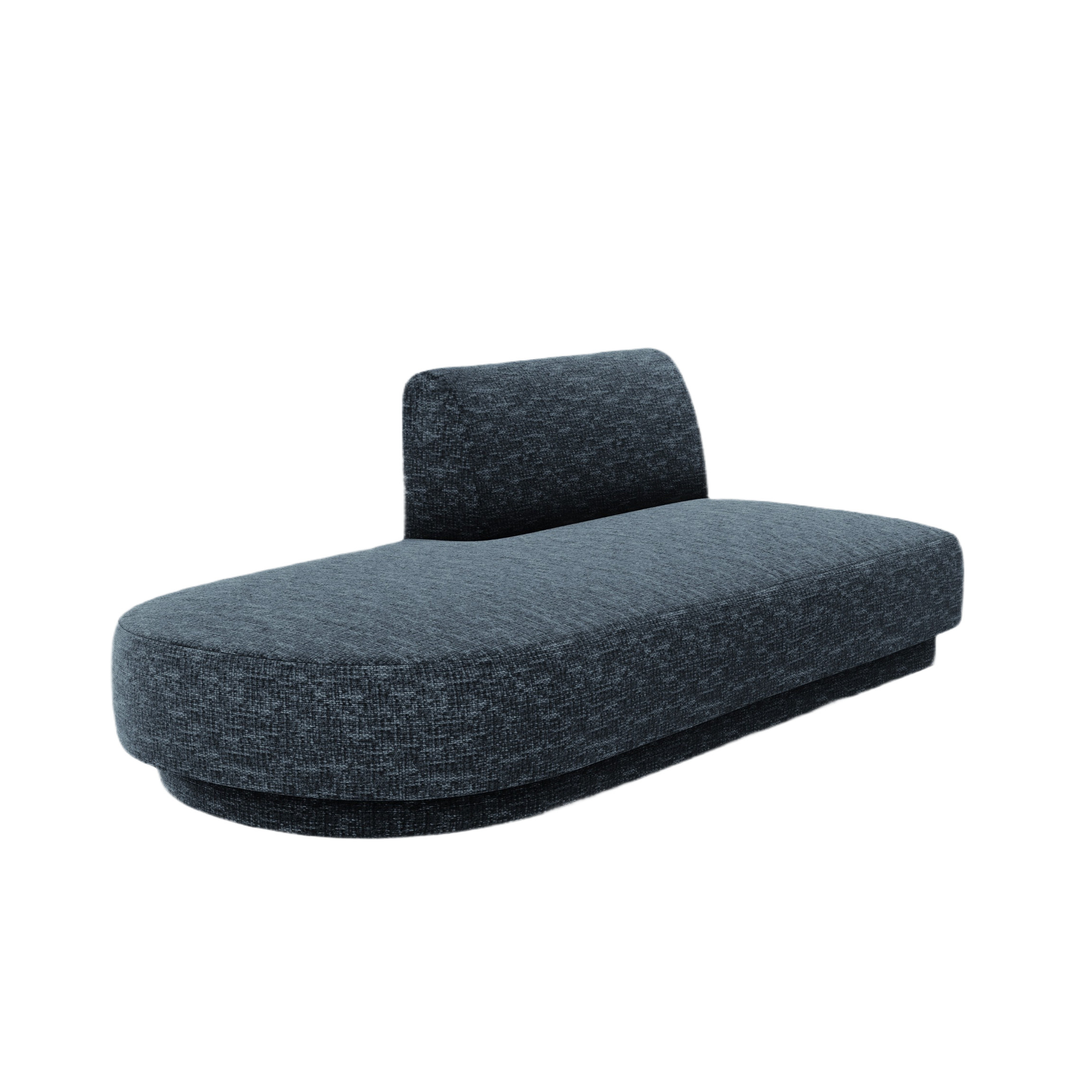 Dvouosobový levostranný szezlong MILEY královsky modrý samet