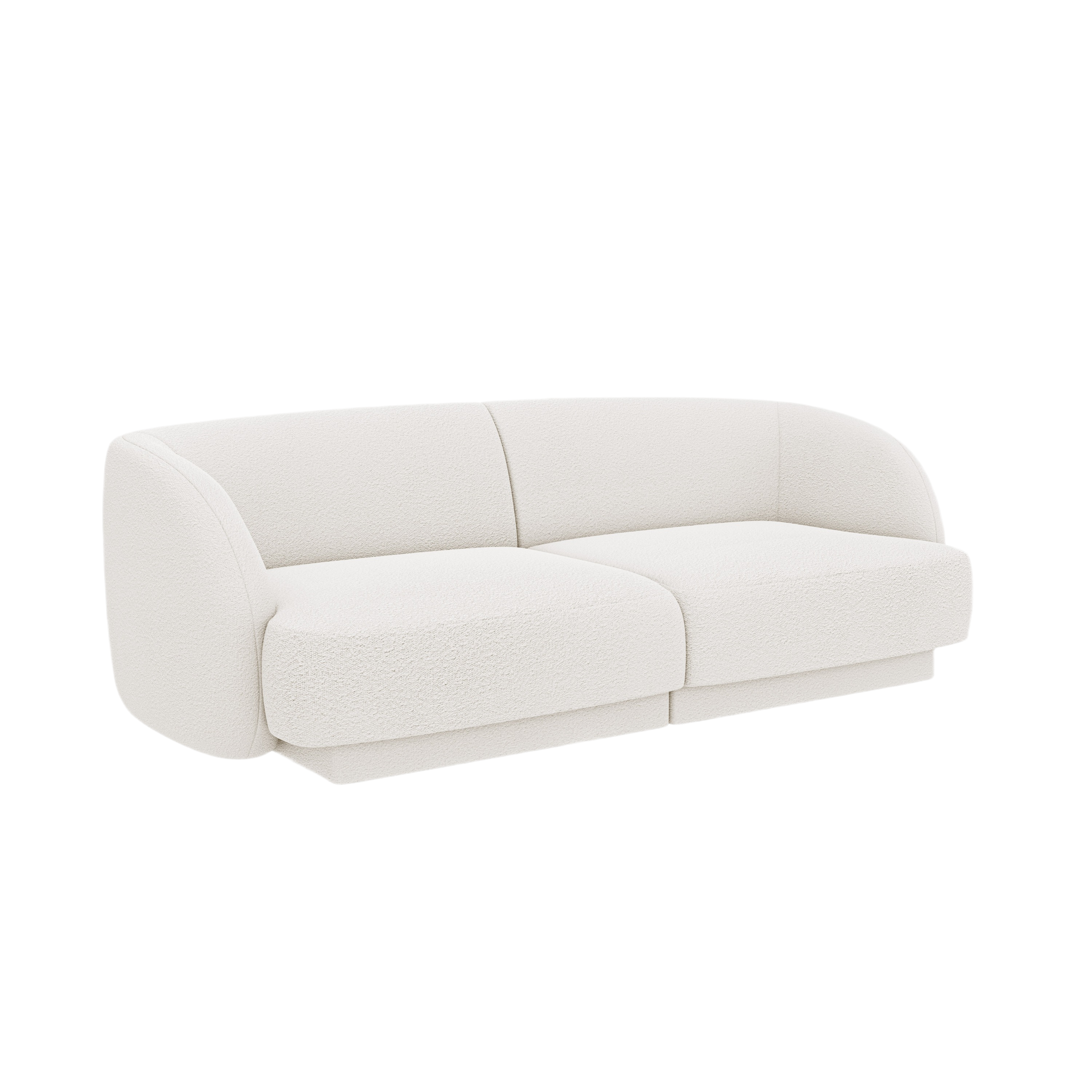Sofa pro 2 osoby MILEY bílý boucle