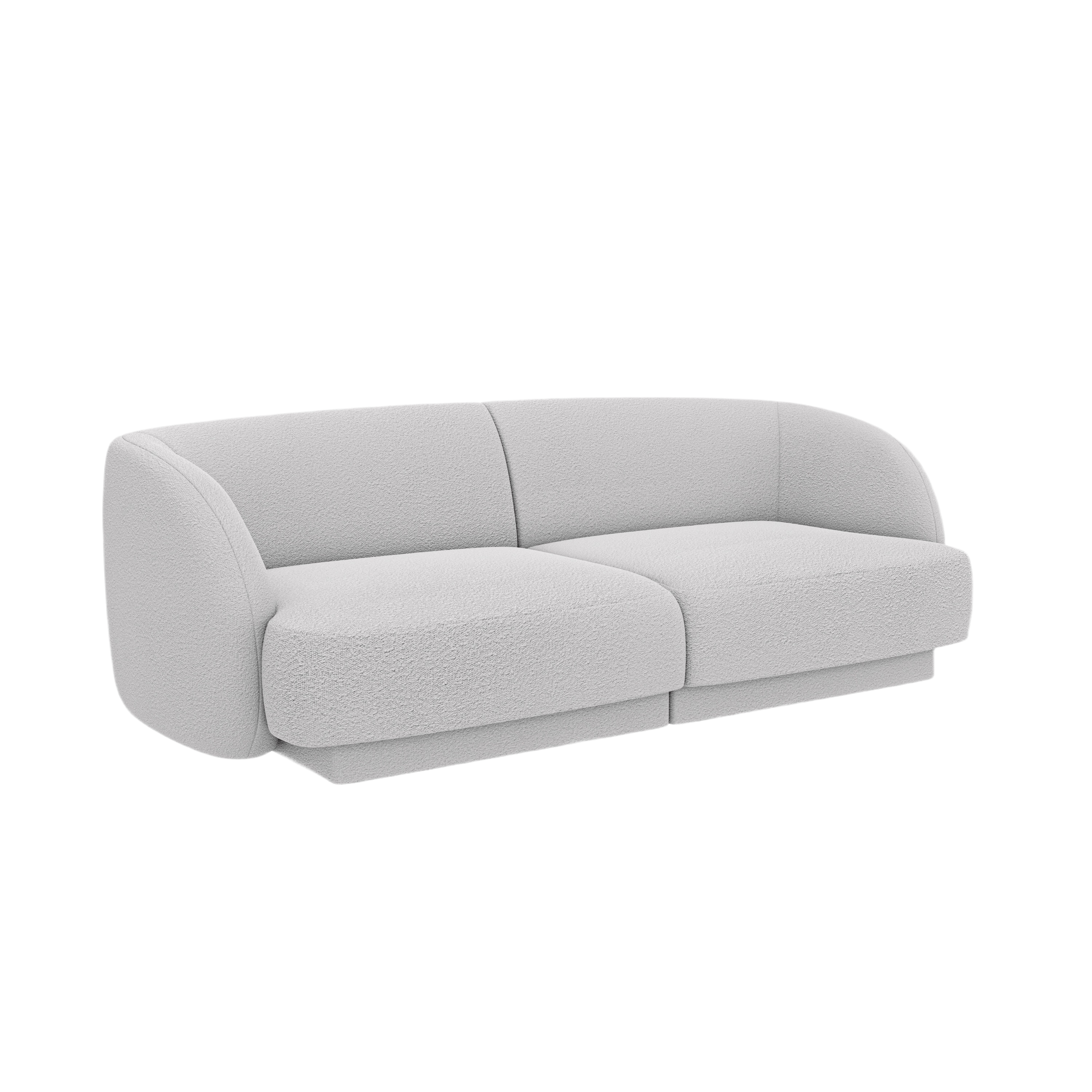 2-seater Sofa MILEY light gray boucle