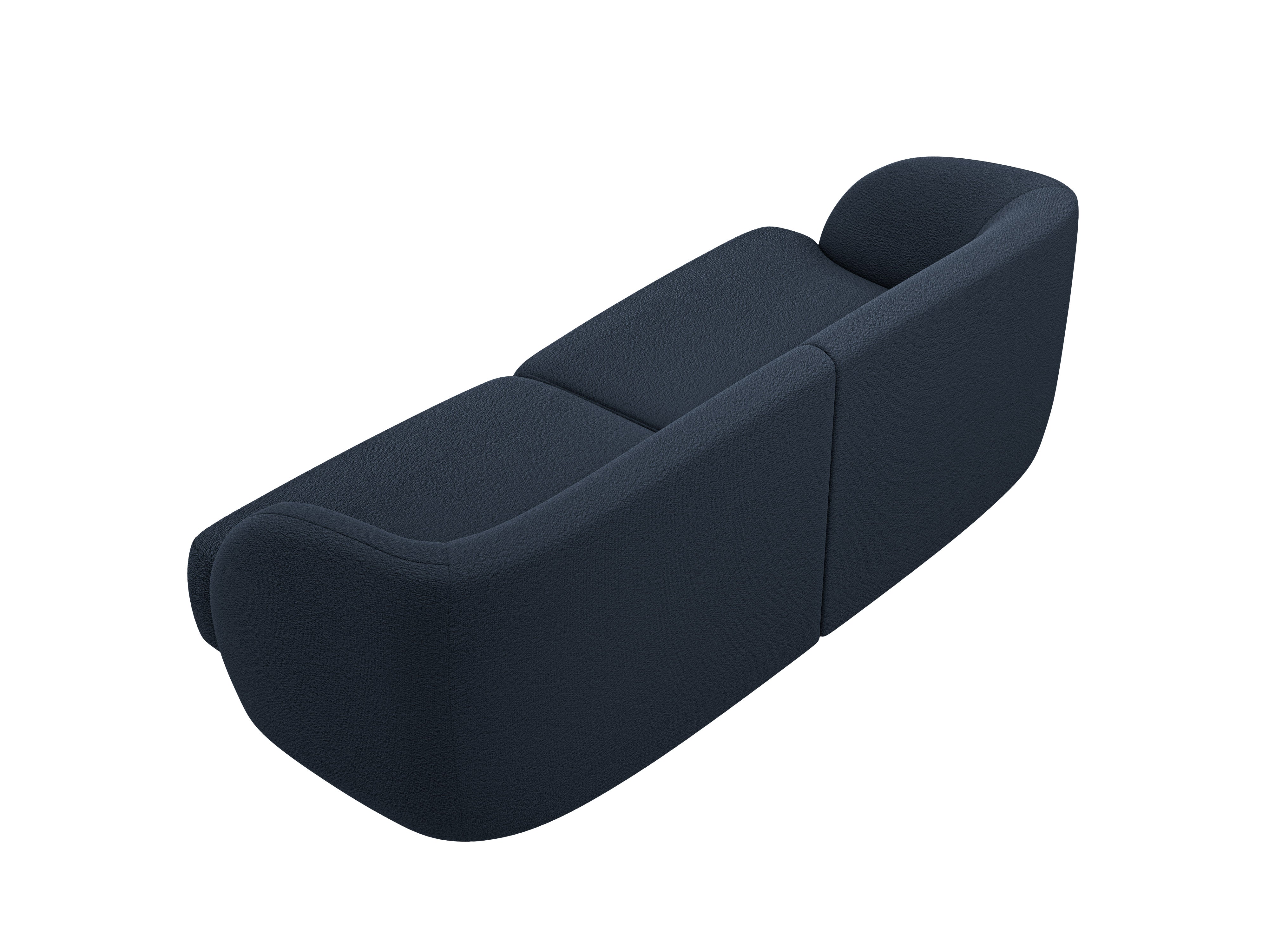 Sofa pro 2 osoby MILEY tmavě modrý boucle