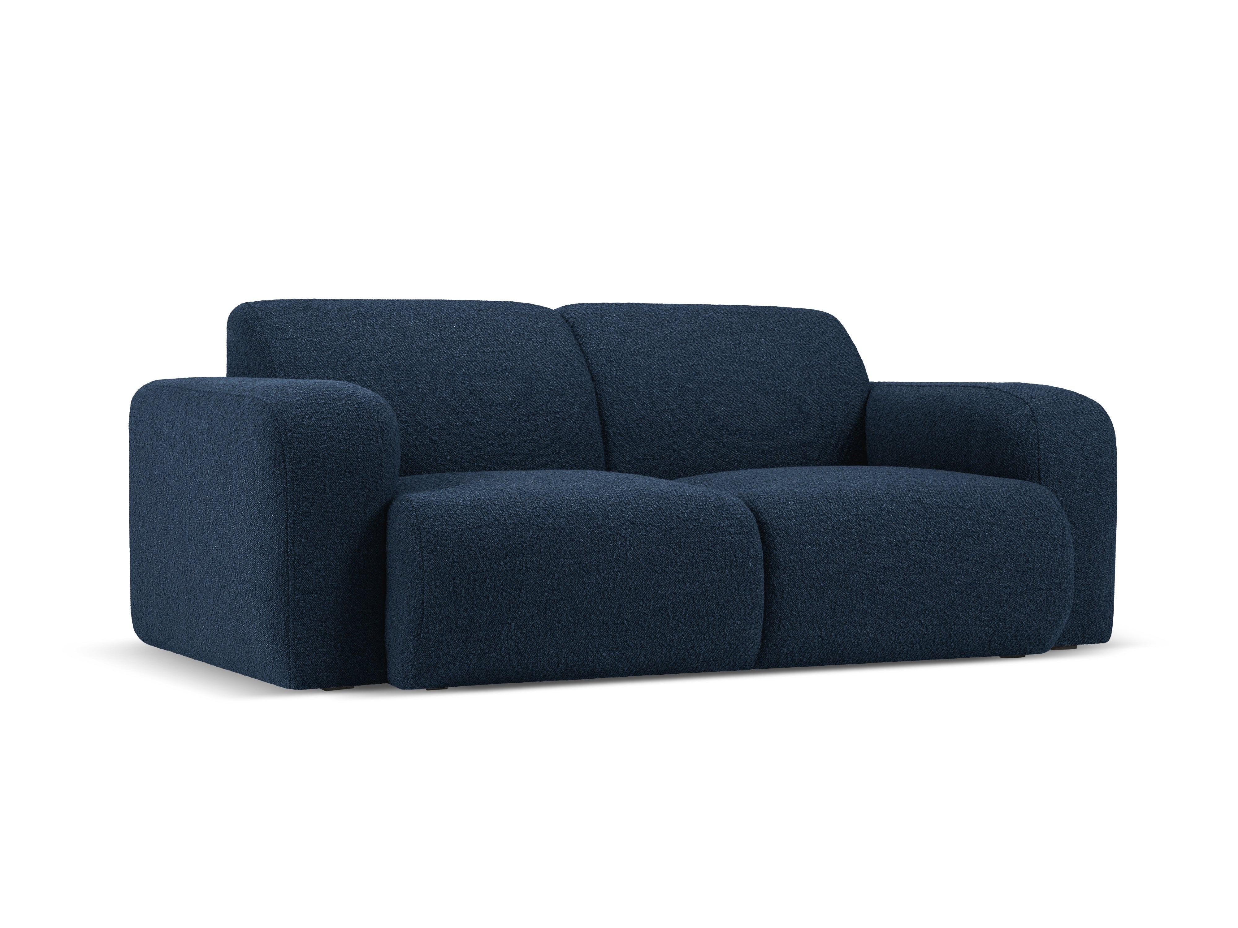 Sofa w tkaninie boucle 2-osobowa MOLINO granatowy Micadoni Eye on Design